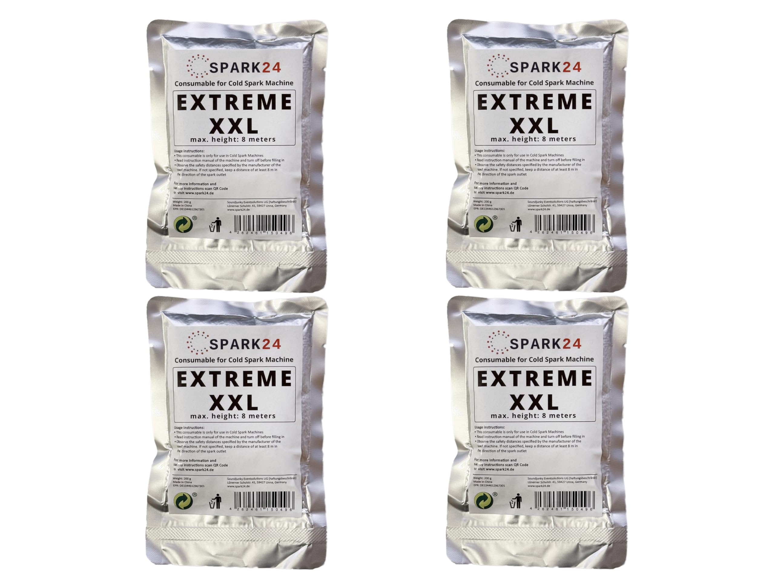 Granulato Per Macchina Cold Spark XXL Extreme | Effetto Fino A 8 Metri | Durata 10-15 Minuti | Per Feste Ed Eventi - Foto 10