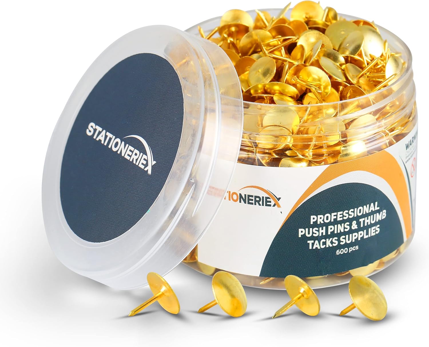 600 Golden Thumb Tacks for Bulletin Board Thumb Tacks for