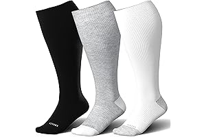 Wide Calf Compression Socks for Recovery and Travel