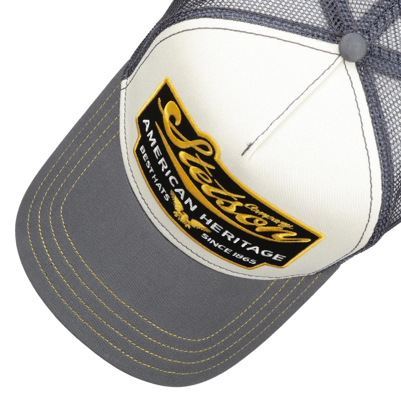 Stetson American Heritage Trucker Cap Herren Snapback mit Netzeinsatz Meshcap Sommer Winter Baseball
