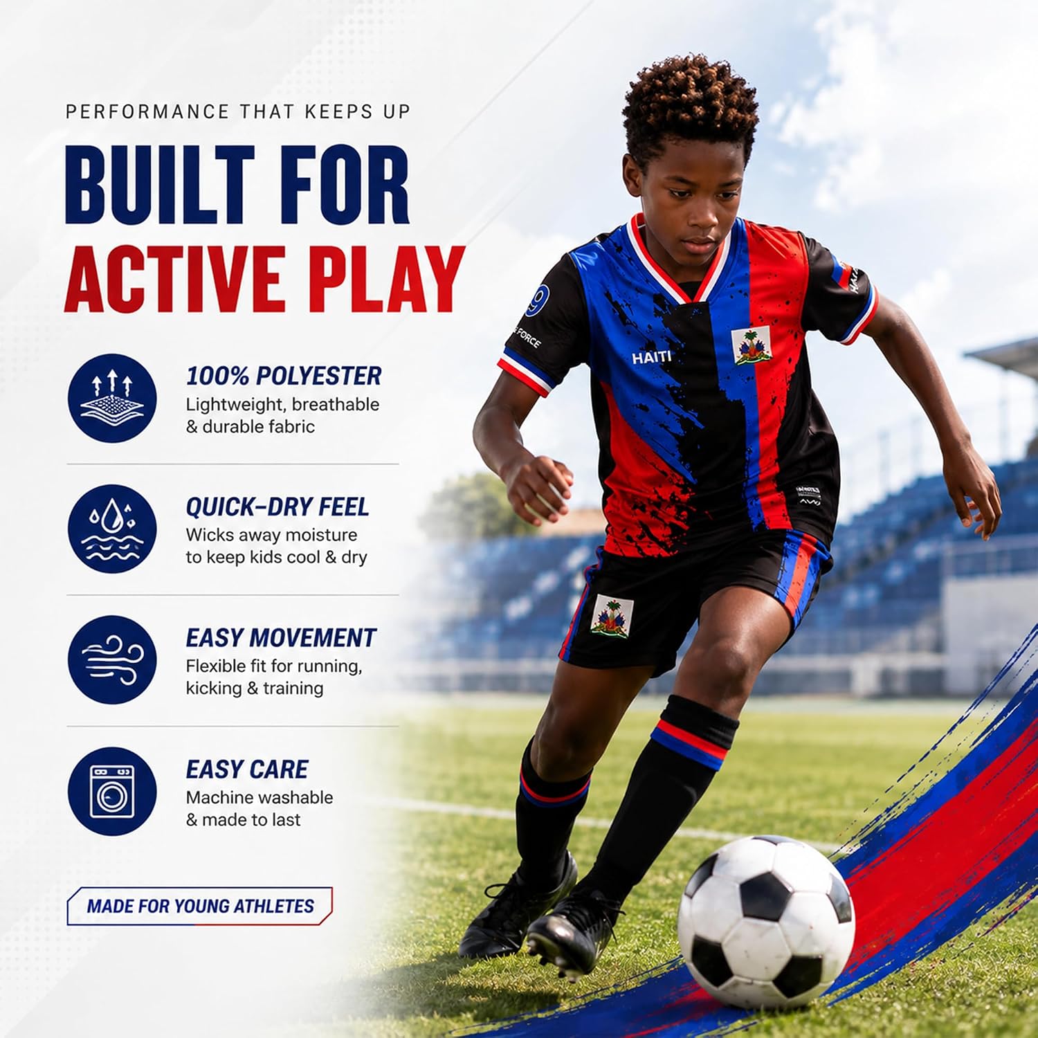 fox & fury Kids Soccer Jerseys Set, Unisex Shirt & Shorts for Boys & Girls! image 4