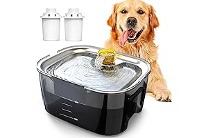 lesotc Stainless Steel Dog Water Fountain