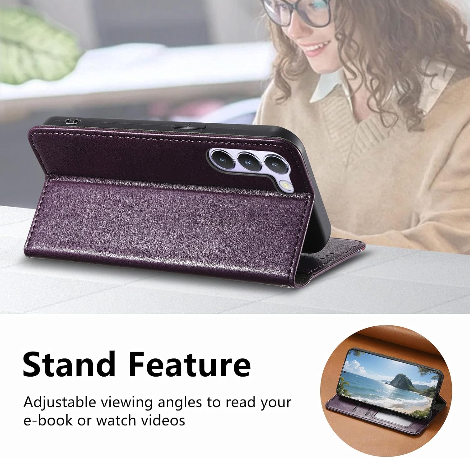 Vivo V40 Se用ビジネスフォンケース、ソフトタッチ、大きなカードスロット、財布、フリップカバー、インビジブルリストストラップ