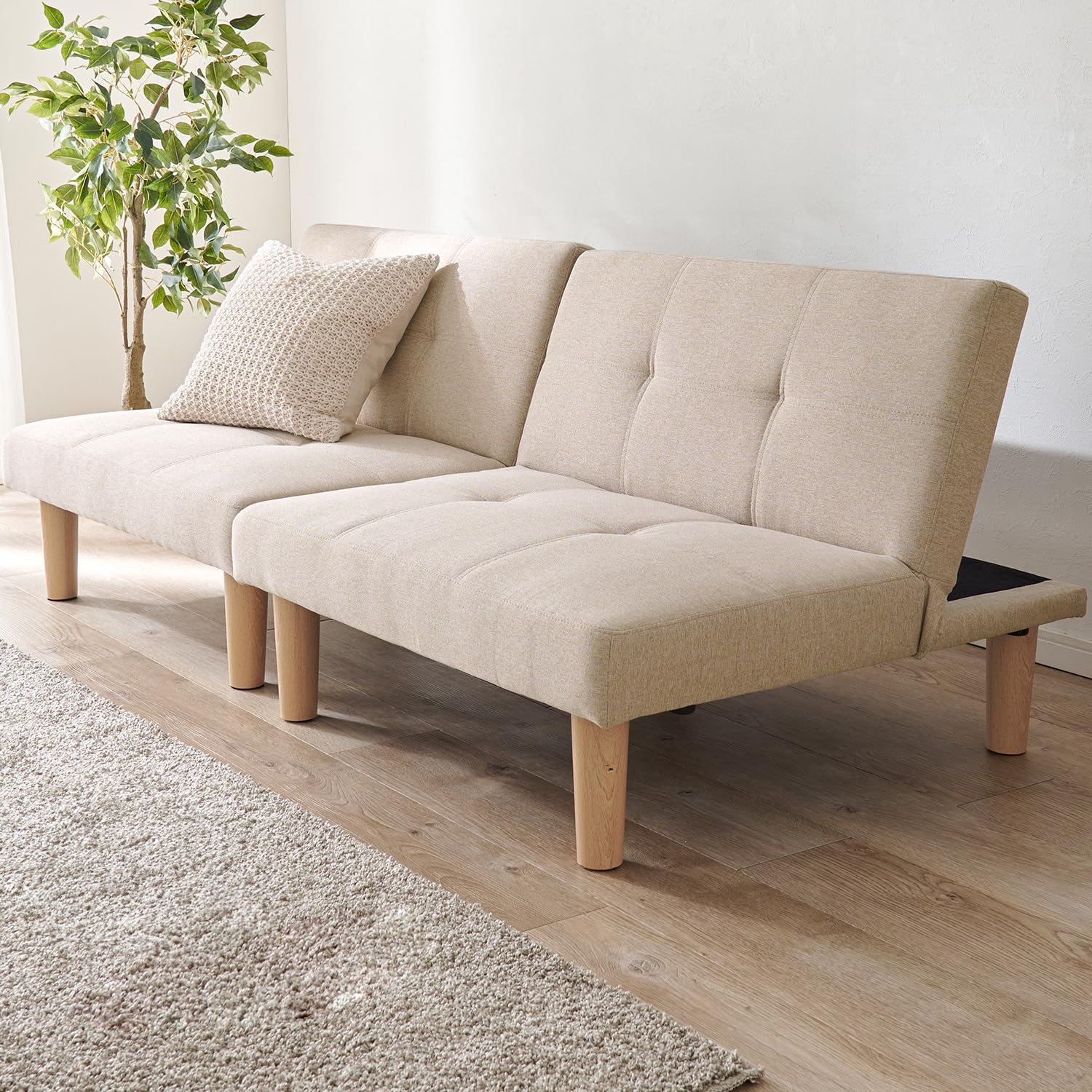 ソファベッド リクライニング 分割式ソファー 2人掛け 1人掛け