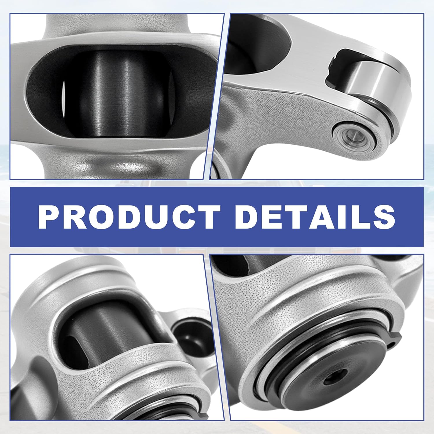 16+16 Small Block Chevy 1.5 3/8 Stainless Steel Roller Rocker Arms for Sbc 265 267 283 302 305 307 327 350 400 V8 Engine DM-SS3501538