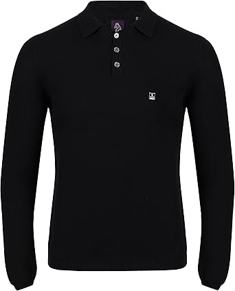 black knitted polo