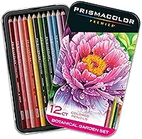 Prismacolor Conjunto de lápis de cor premium para jardim botânico de núcleo macio, para adultos, 12 unidades