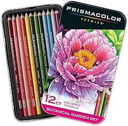 Prismacolor Conjunto de lápis de cor premium para jardim botânico de núcleo macio, para adultos, 12 unidades