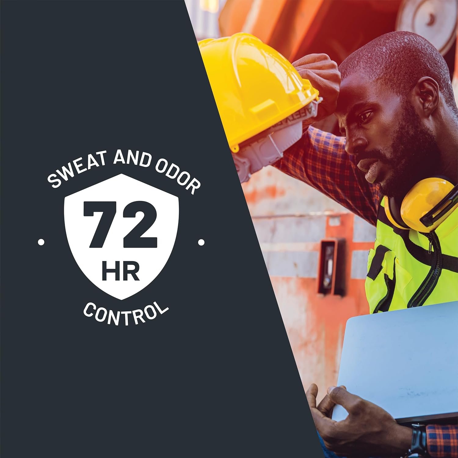 Right Guard Plant-Based Antiperspirant with Aluminum Sweat Blockers Invisible Solid Mens Deodorant, Mountain Fresh Scent, 2X Sweat Protection, 72HR Odor Control, for Sensitive Skin, 2.6 oz, 3pk - Image 3