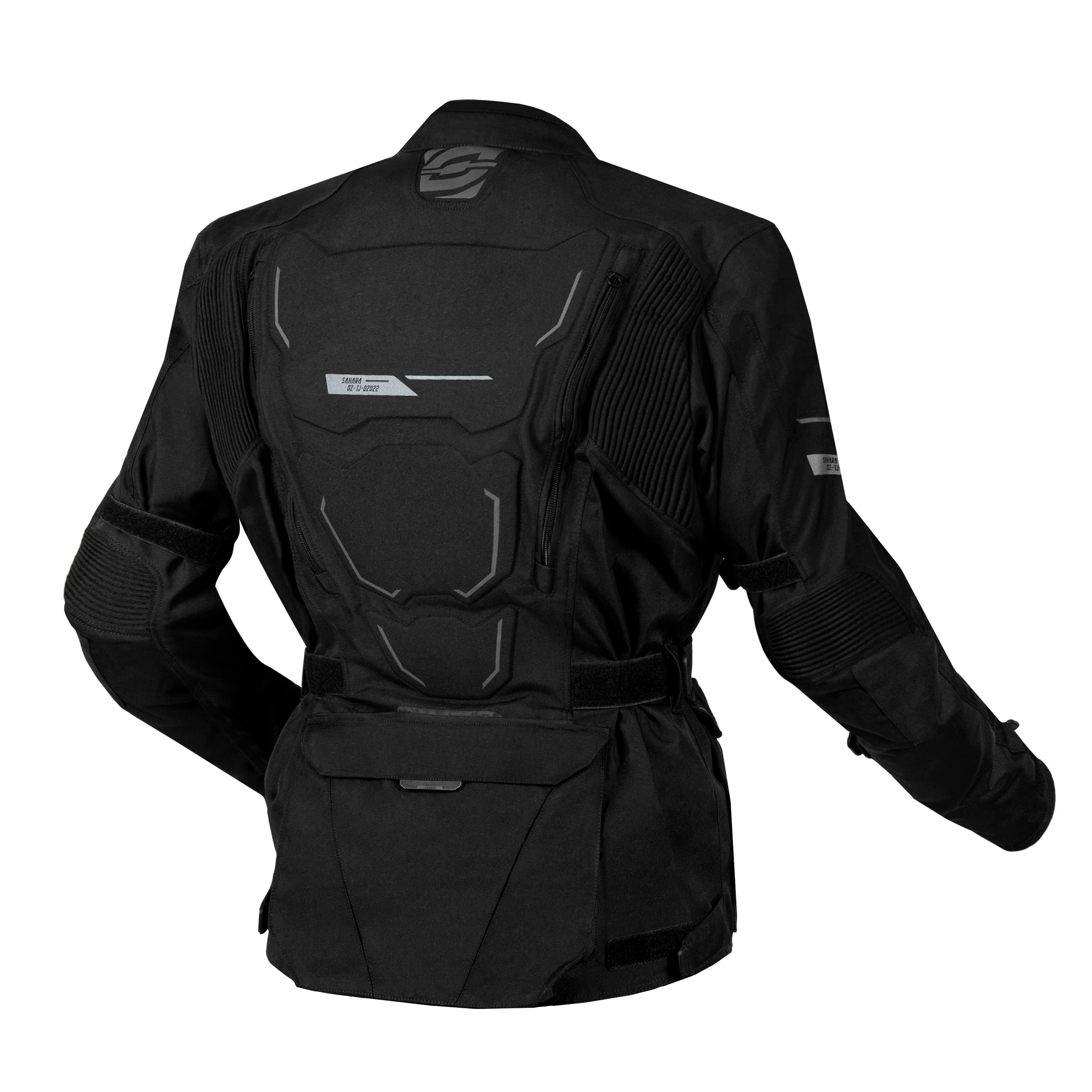 OZONE MOTO Sahara Veste de Moto Homme | Textiles | Protections coudes et épaules | Membrane Réissa | 6 Canaux de ventilation | Éléments réfléchissants | Tailles jusqu'au 8XL