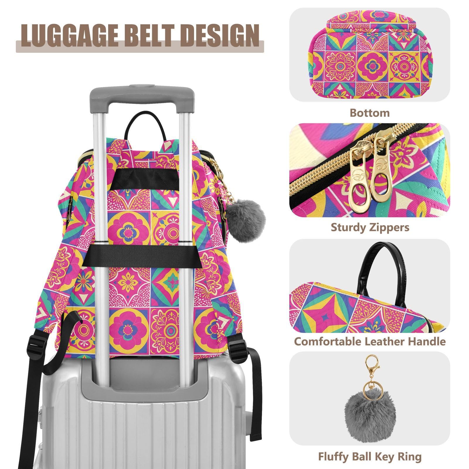Zaino alla moda da 15 litri da donna, alla moda, robusto, leggero