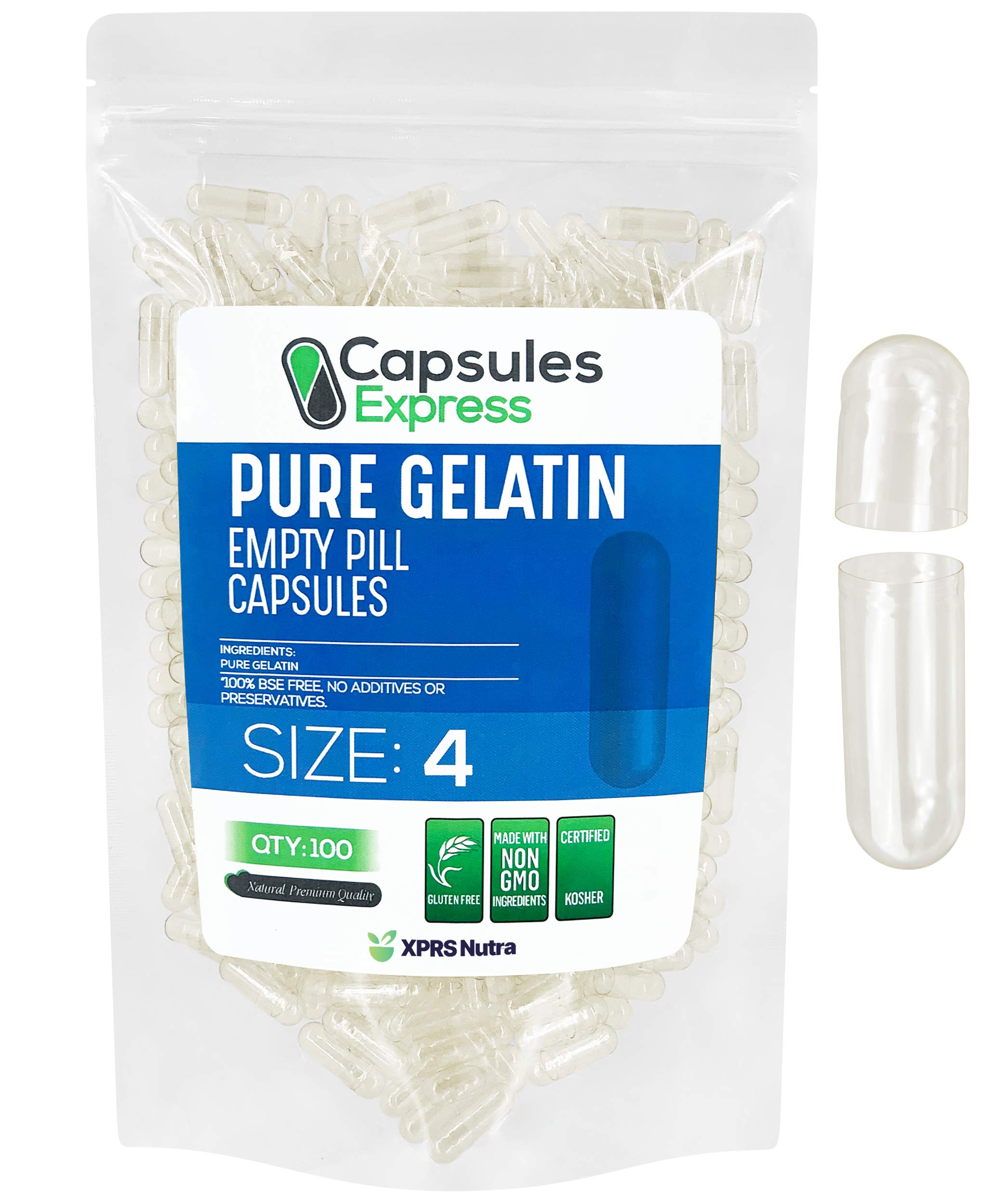 Buy XPRS Nutra Size 4 Empty Capsules 100 Count Colored Empty Gelatin