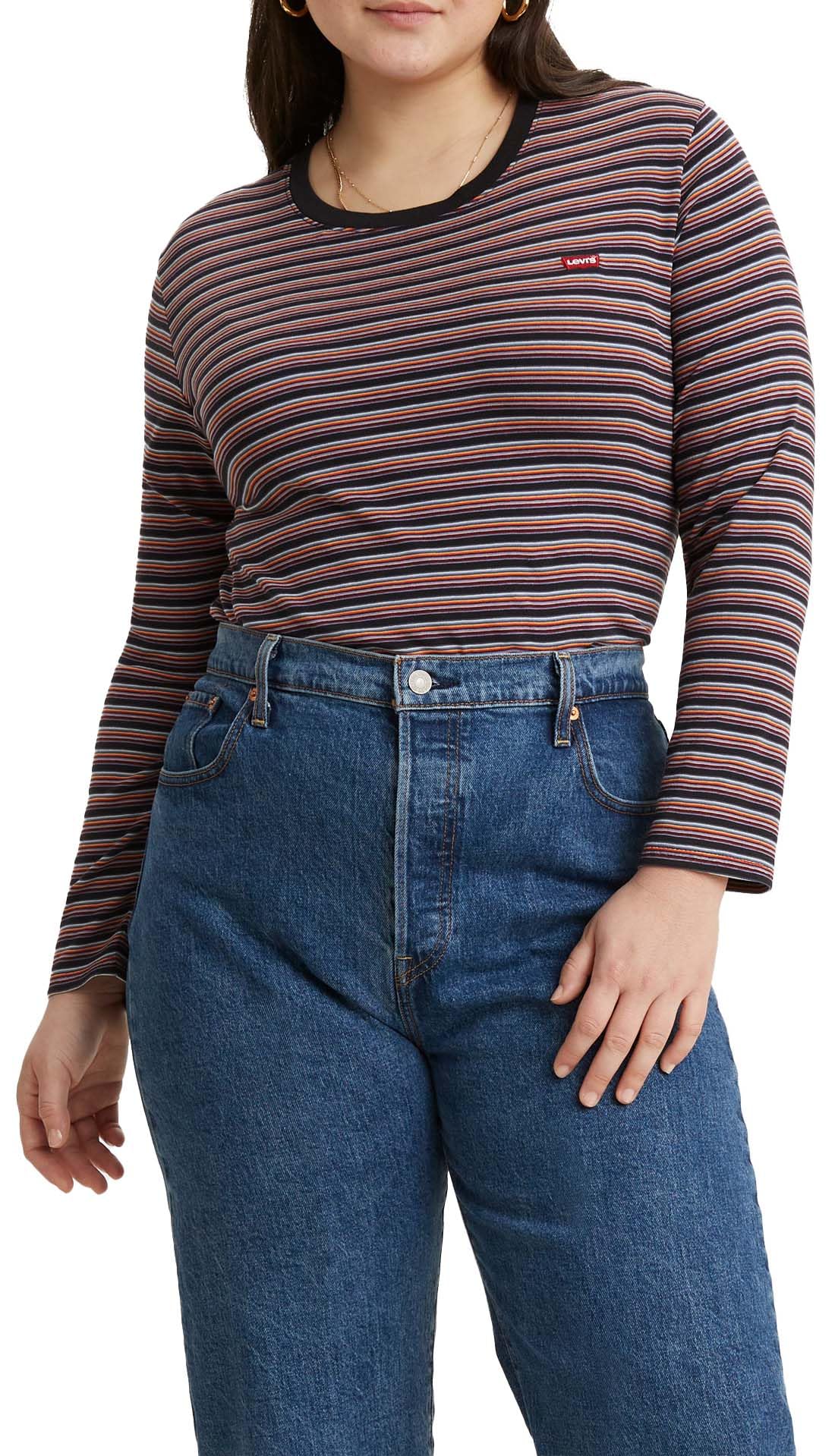 Levi's Plus Size Long-Sleeve Baby Tee Camiseta Mujer