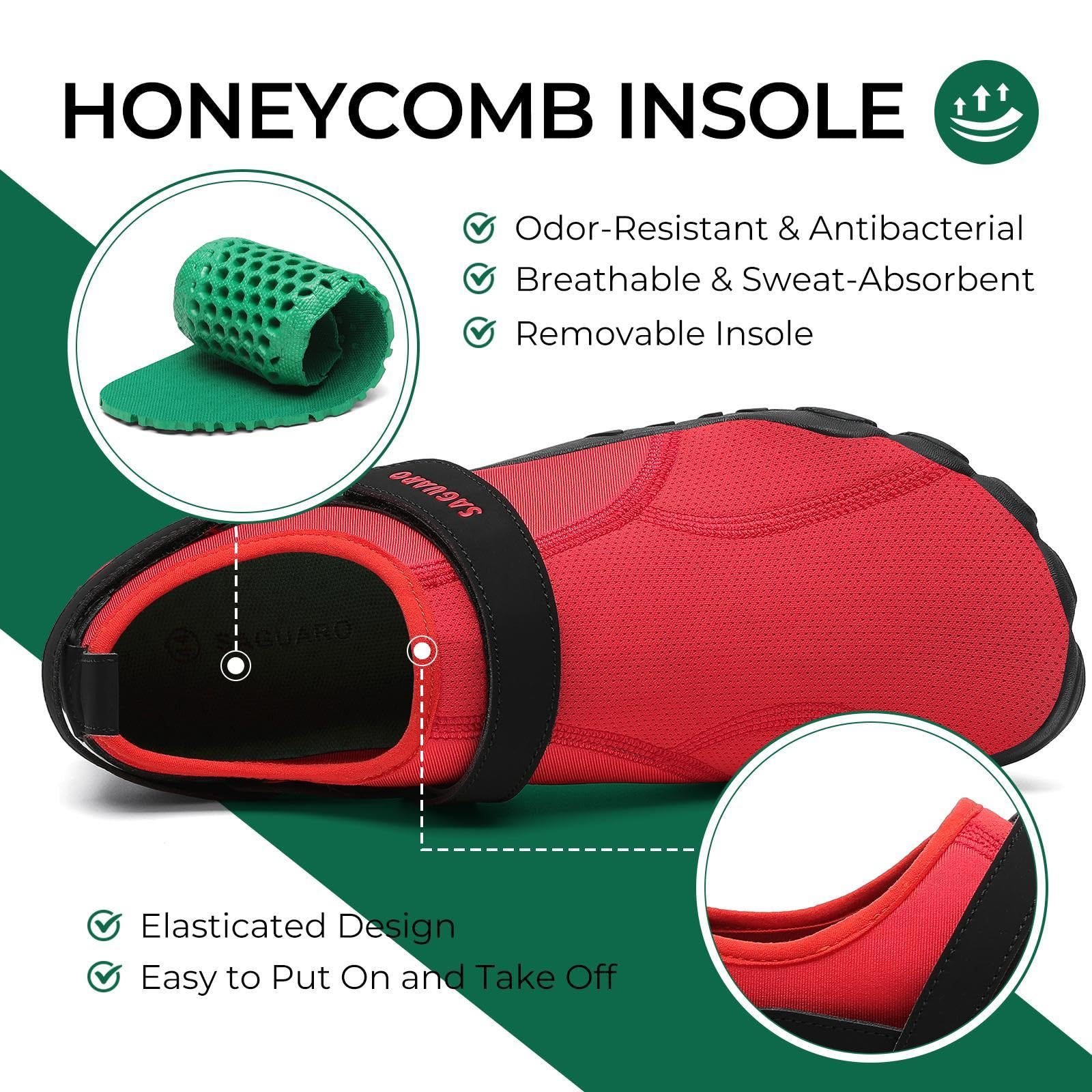 SAGUARO Scarpe da Scoglio Uomo Scarpette da Scoglio Donna Scarpe Mare Antiscivolo Scarpette Mare Scarpe Acqua Asciugatura Rapida Scarpe per Spiaggia Immersione Surf, Gr.35-48 EU