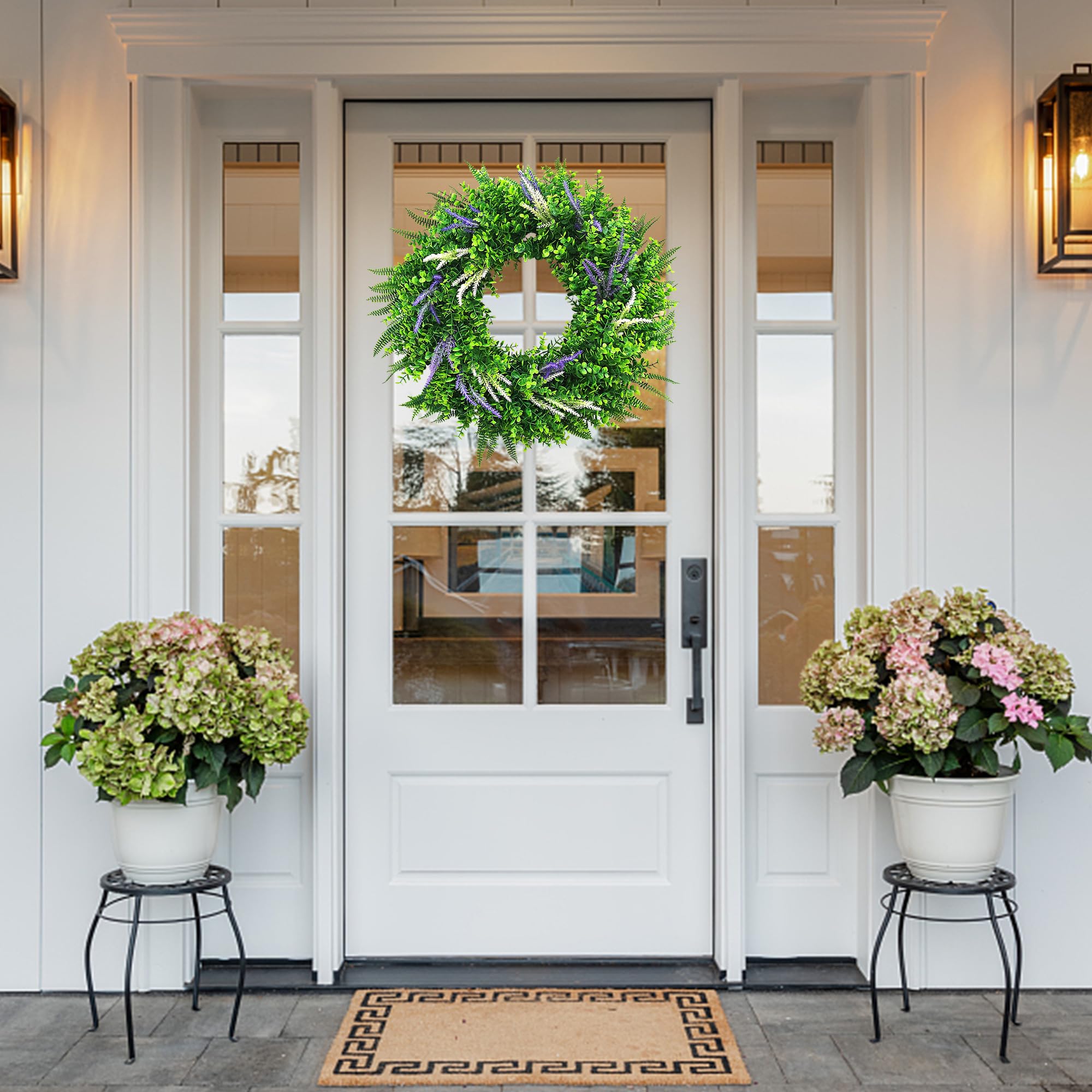 FUNORNAM 32 inch DIY Wreath Kits for Wall Window Front Door, Artificial ...