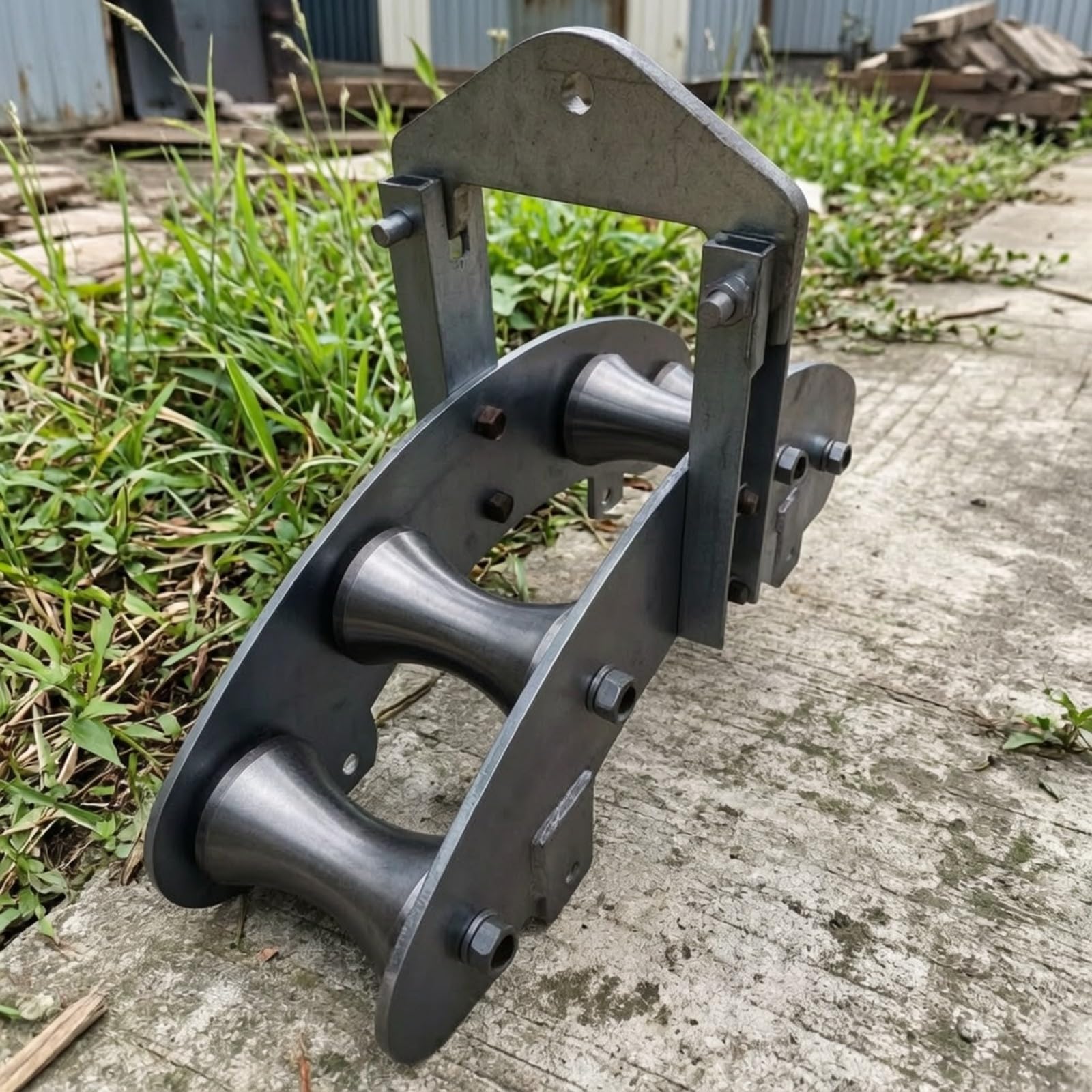Amagogo Puleggia Guidacavo con Telaio Robusto Industriale, Rulliera Guidacavo con Telaio, in Metallo, Blocco Pulegge, per Cantieri, Elettricisti