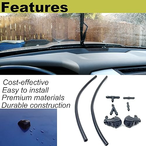 Miniatura 5 de 76810-SZA-A01ZA - Boquillas de pulverización para limpiaparabrisas delantero, manguera de chorro y líquido con conectores para Honda Pilot 2009 2010