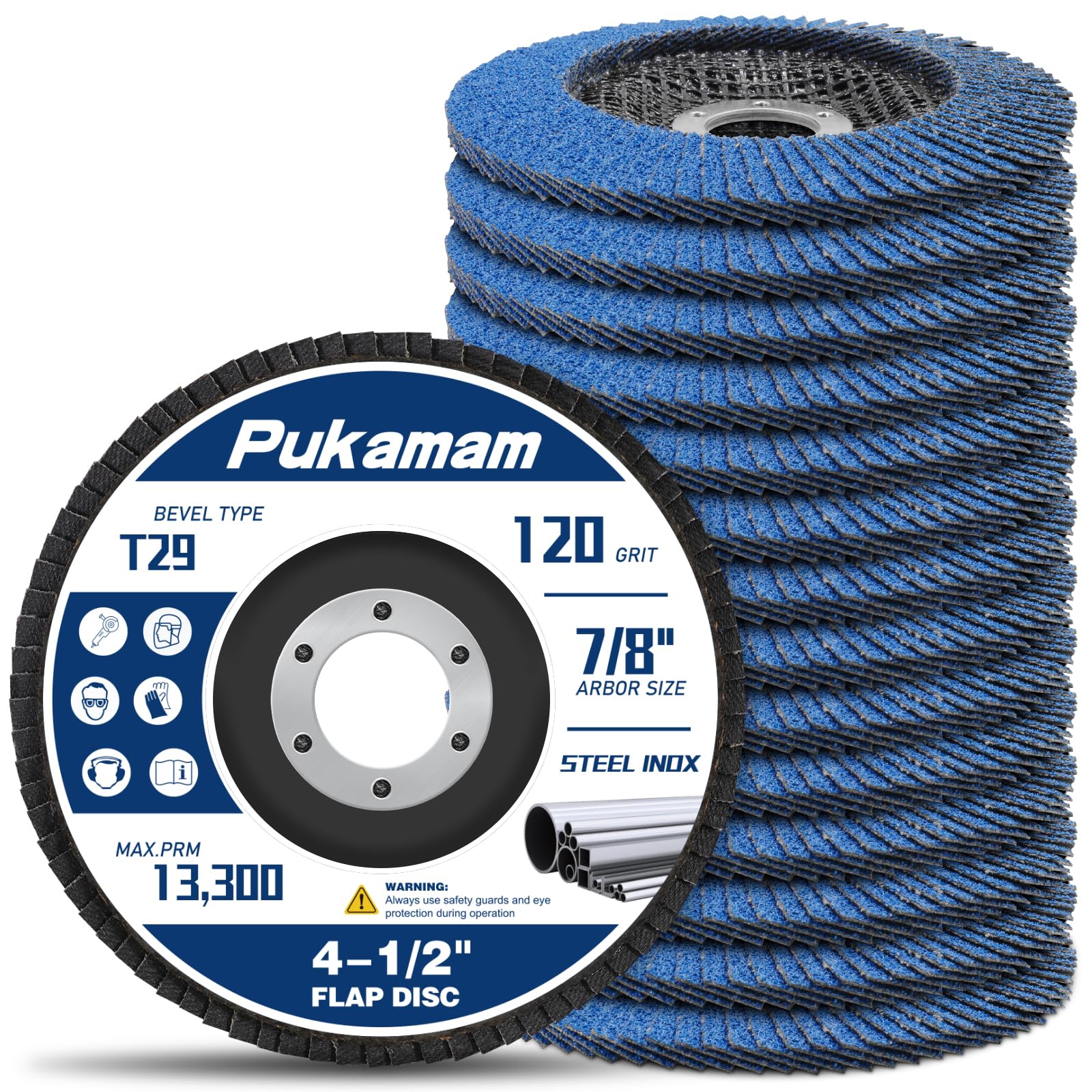 Zirconia Flap Discs - 24 Pack for Angle Grinder -8