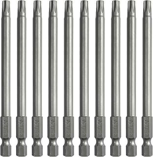 PTSLKHN 10PCS T30 Torx Screwdriver Bit Sets, 4‘’Length Magnetic Security Torx Bits Set (10, T30-4inL)