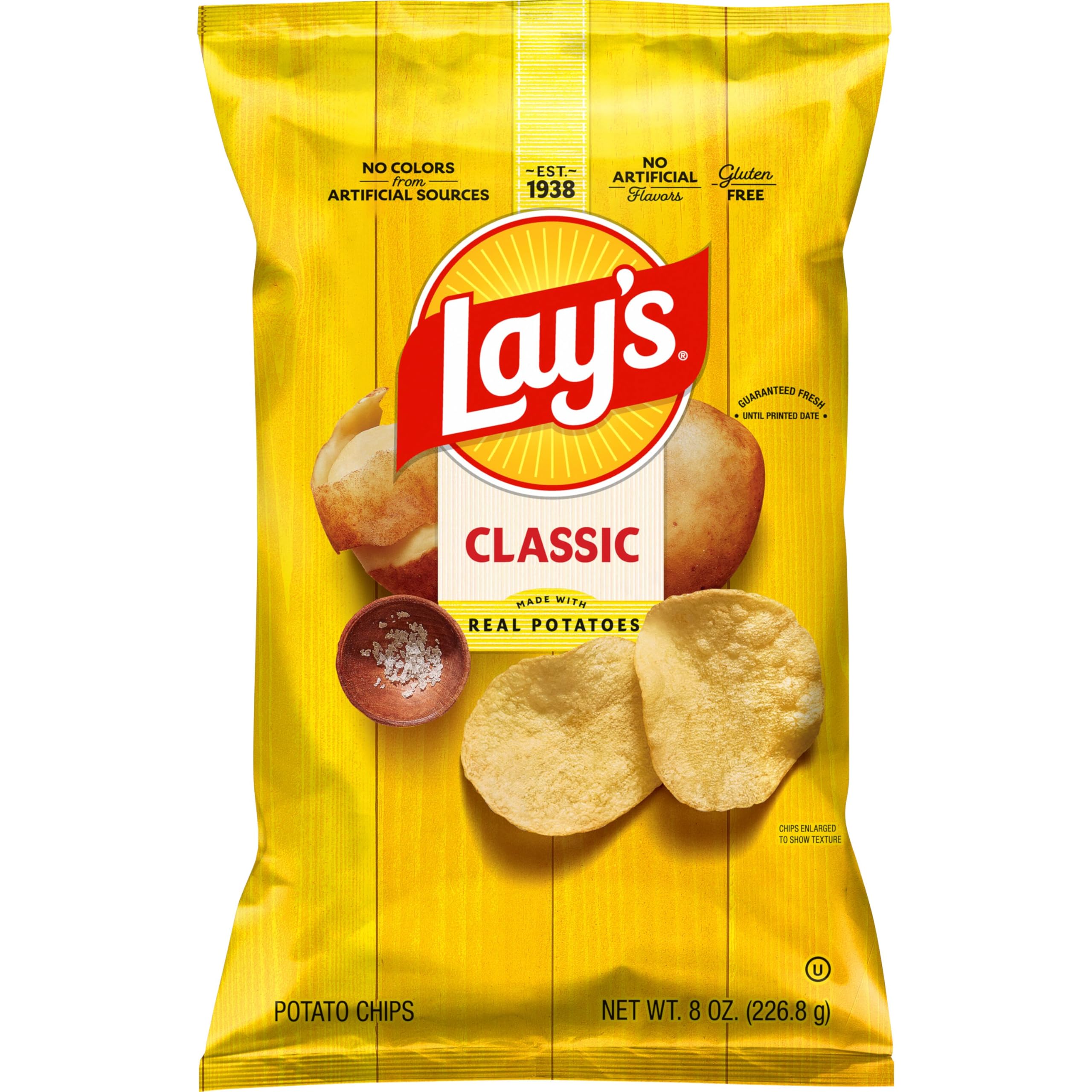 Potato Chips Classic Flavor Bag, 8 Oz