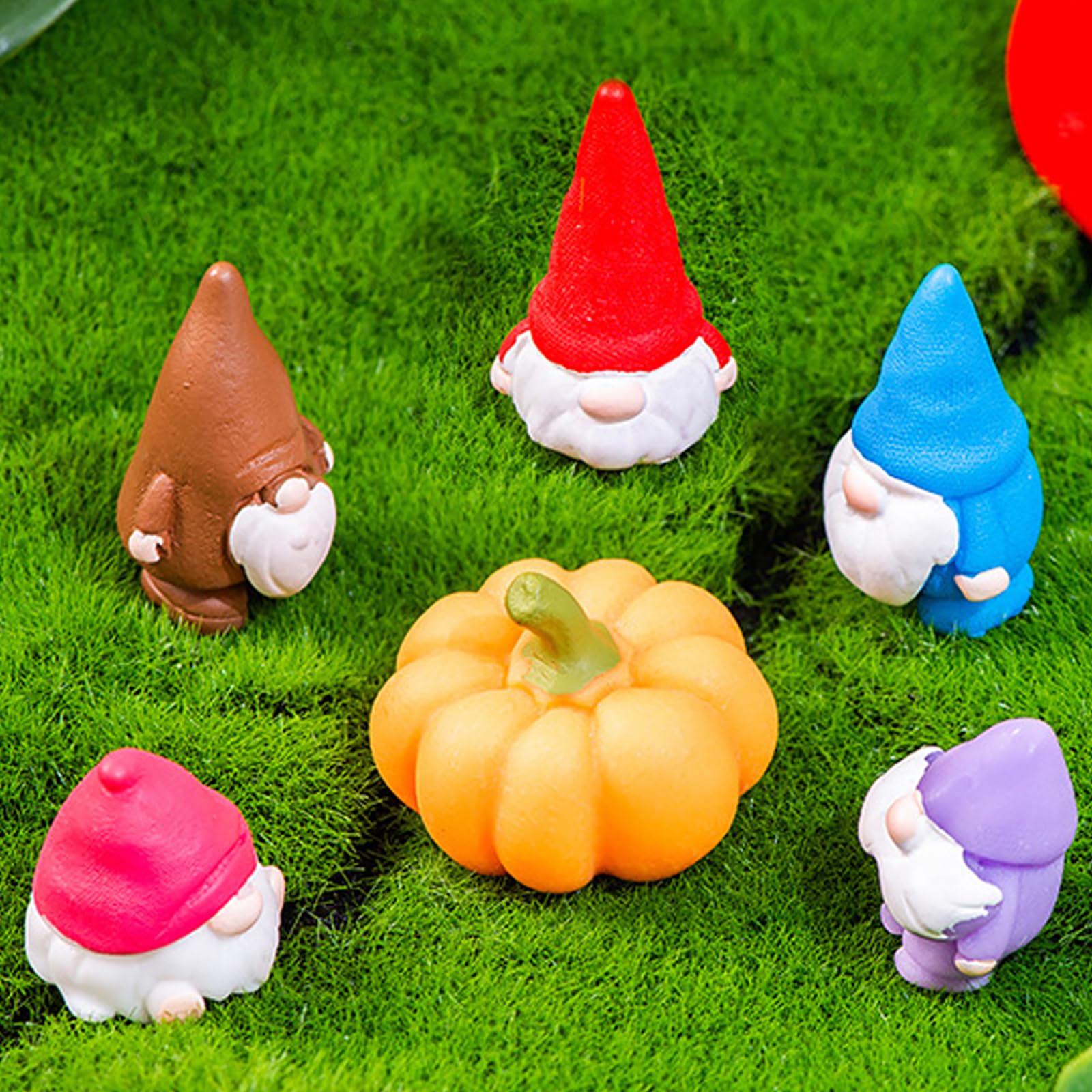 Select Zone Lot de 20 figurines de lutin d'automne en résine - Petit lutin de Noël miniature - Décoration de jardin féérique - Mini décoration de jardin pour Noël