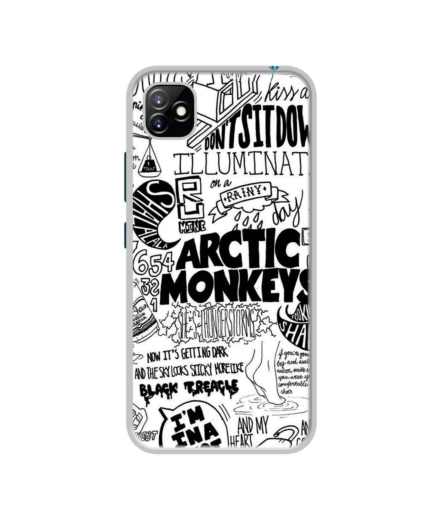 Casotec Arctic Monkeys Pattern Design Printed Silicon Soft TPU Back Case Cover for Itel Vision 1, Multi-Colored