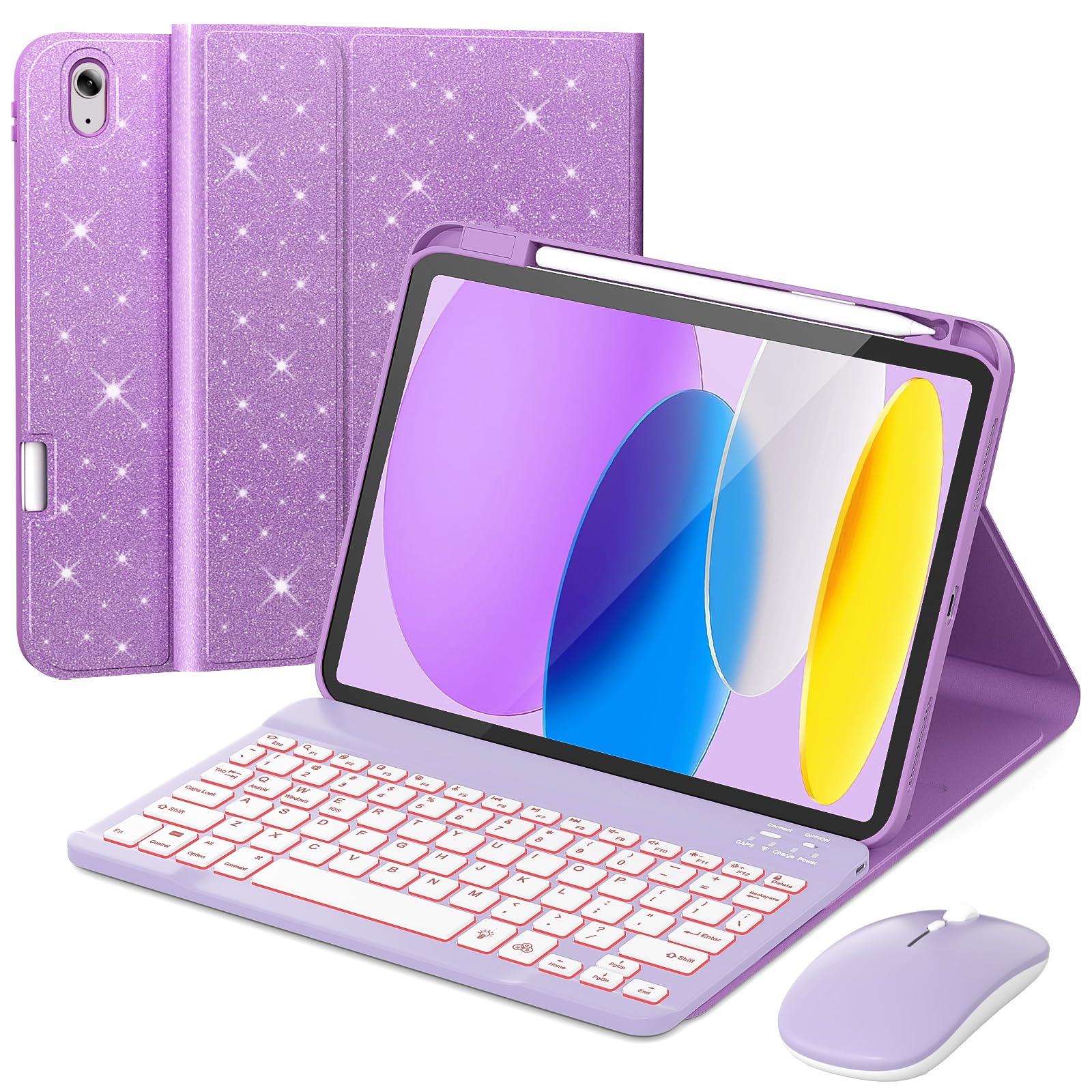 RAYMCRAFT for iPad 11th (A16)/10th Generation Keyboard Case &amp; Mouse Combo