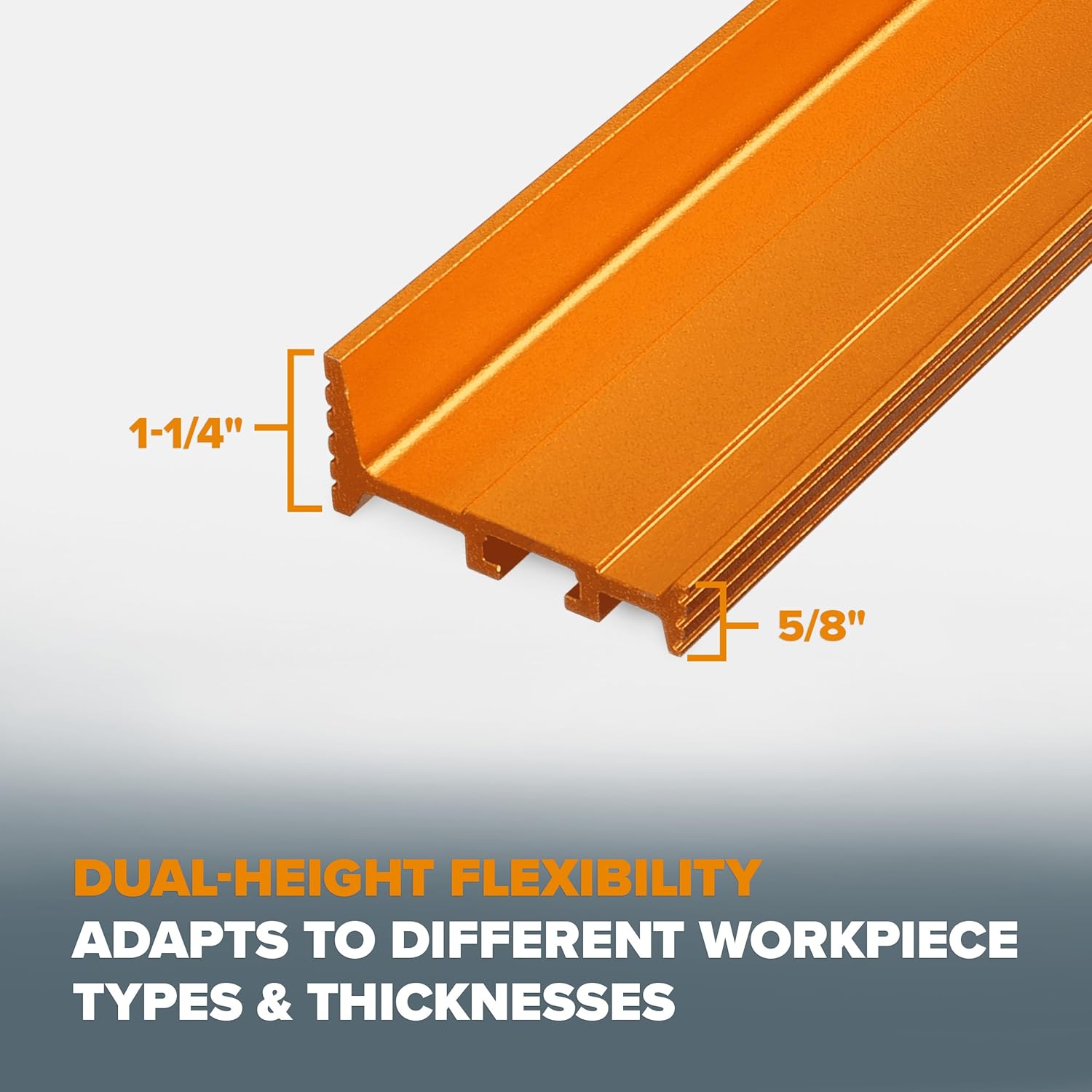 BORA 8-Inch Fence Workbench Stop with with Quick-Adjust Pegs - Versatile 3/4 Bench Dog Hole Clamp Stop System for Woodworking Projects - Planing Stop Works with Bench Dog Clamps for Workbench