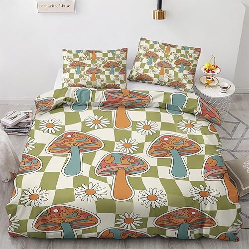 Miniatura 8 de Retro Boombox Duvet Cover King Size - Music Themed Bedding Set & Bedroom Decor, 3 Piece, Soft Microfiber Reversible Comforter Cover & 2 Pillow Brown