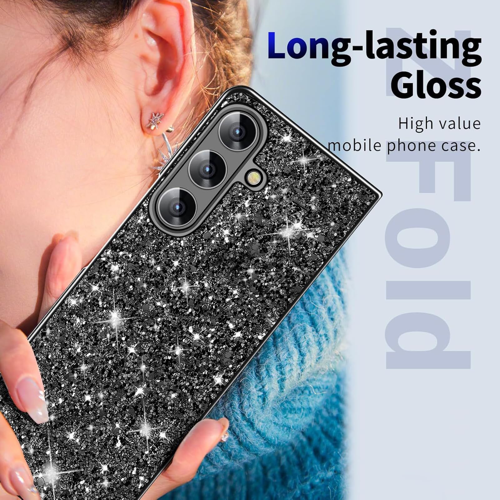 Błyszczące etui do Samsung Galaxy Z Fold 8 Ultra, ultracienka tylna obudowa, antypoślizgowy uchwyt, PC, amortyzacja wstrząsów, ochrona przed odciskami palców, minimalistyczna, lekka, odporna na