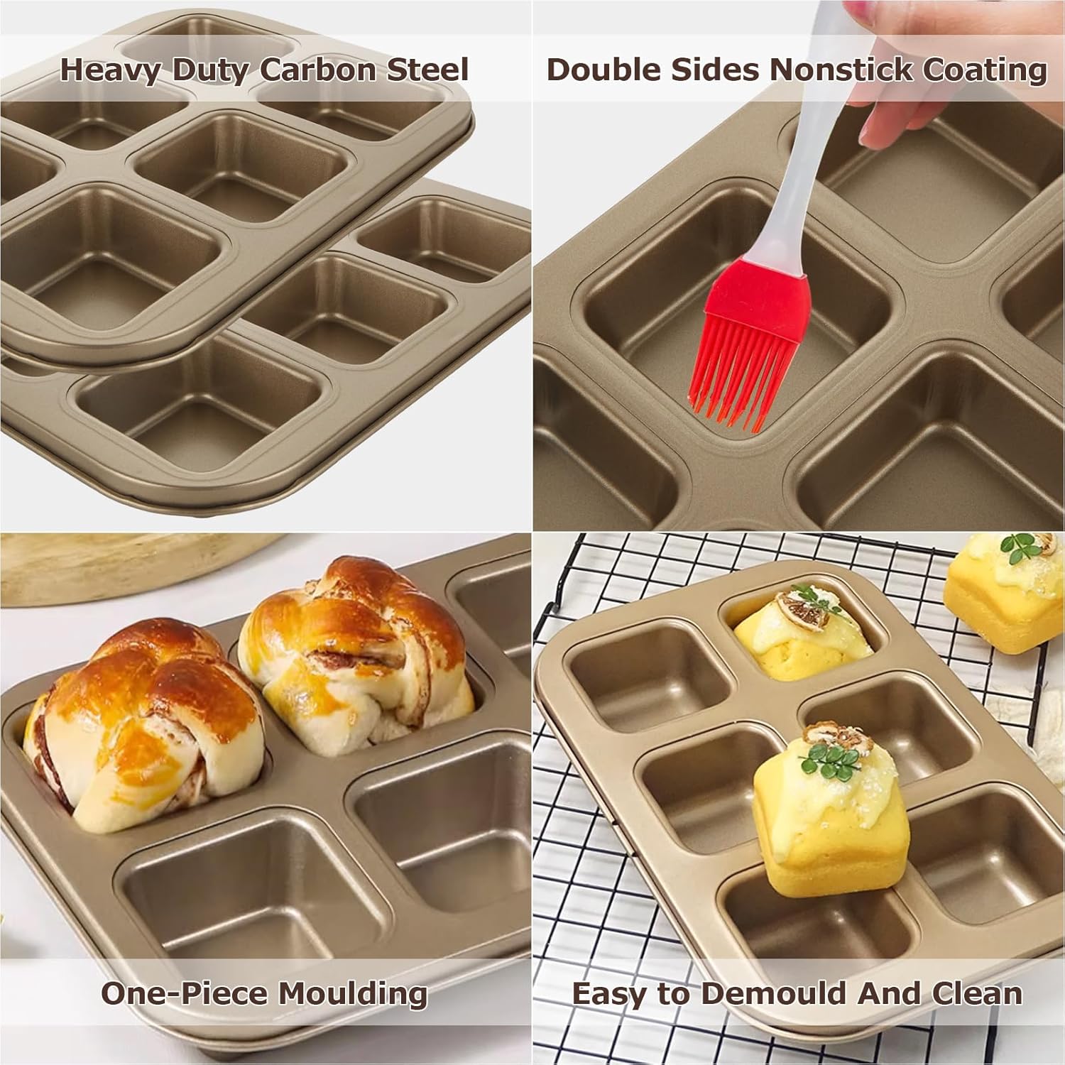 Mini Muffin Pan Liners 48 Cavity Carbon Steel Mini Muffin Pan