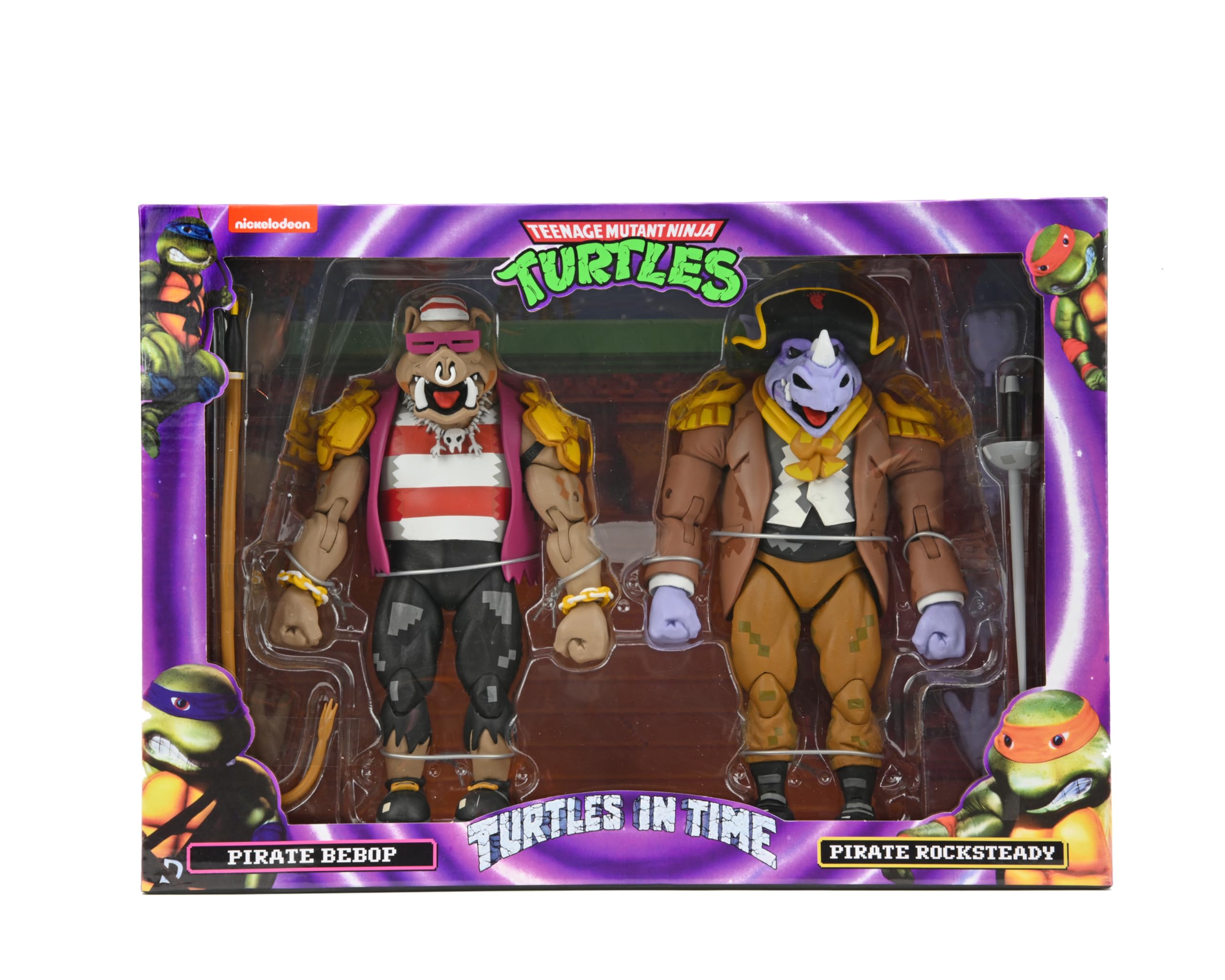 NECA ネカ タートルズ フィギュア ビーバップ&ロックステディ TMNT Amazon.com: NECA TMNT Turtles in Times - Pirate Rocksteady & Bebop