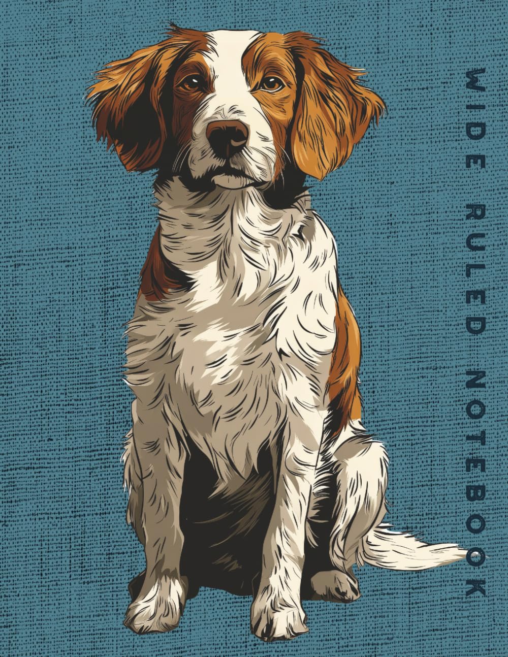 Wide Ruled Notebook: Brittany Spaniel Dog