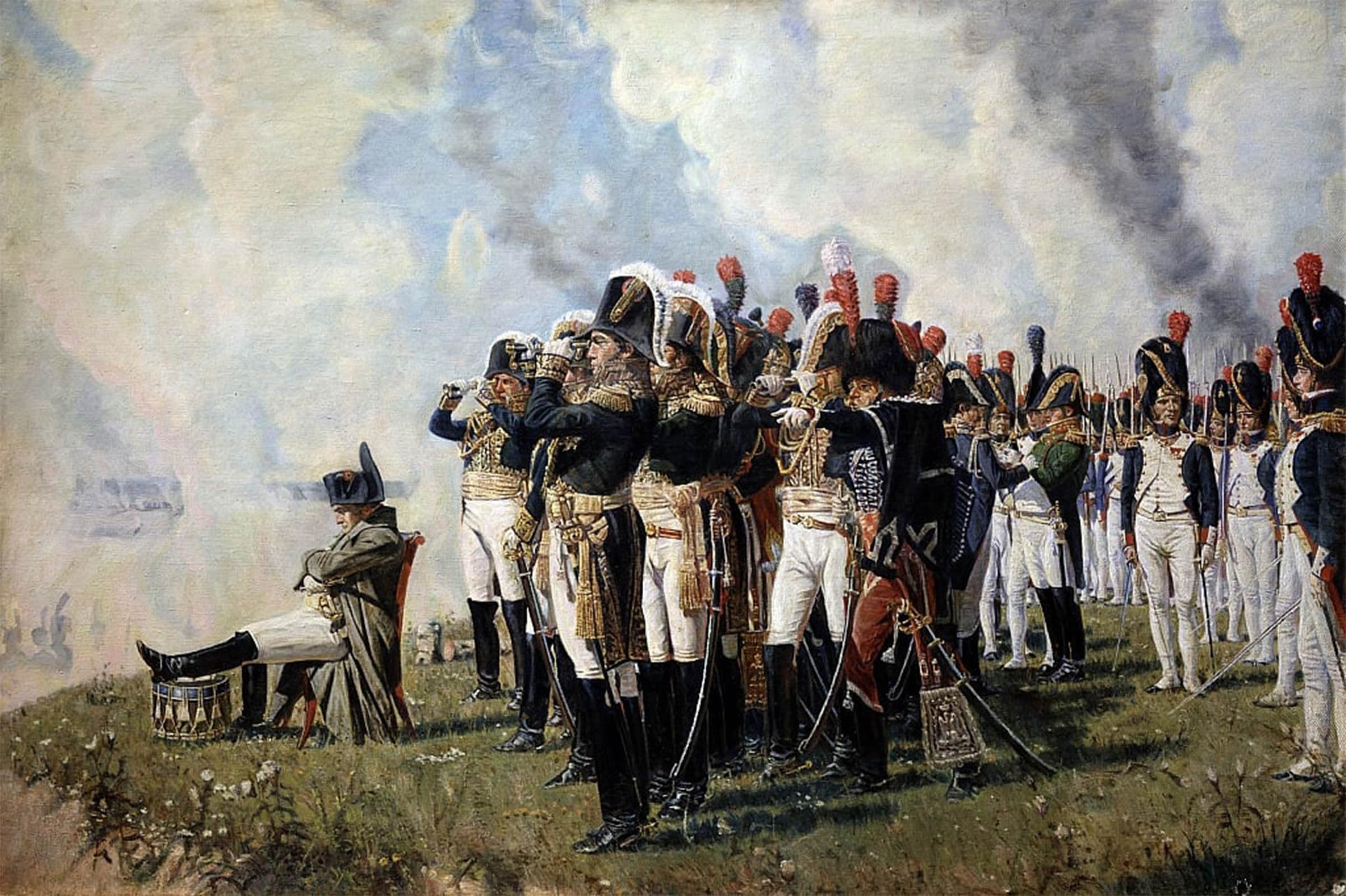ARTXLXXBN Famous Painting Canvas Artwork Graffiti Print Napoleon Bonaparte on the Borodino Hights by Vasili Vasilievich Vereshchagin Portrait Canvas Image for Home Decor 60x90cm