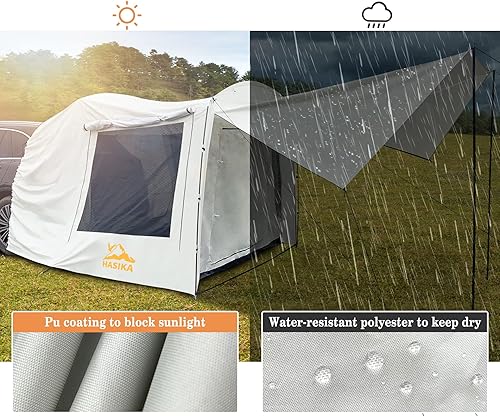 Miniatura 3 de Tienda de campaña para acampar para 4 a 6 personas, universal, SUV, camioneta, portón trasero, impermeable, UPF 50 + incluye tienda de campaña con