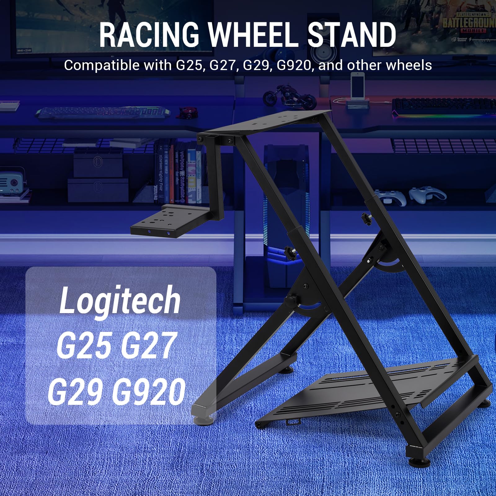 Ps5 Stand Foldable Sim Racing Wheel Stand - Heavy Duty, Adjustable ...