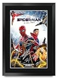 Spider-Man: No Way Home Movie Poster Tom Holland Signed 16 x 12 inch Framed Gift Spiderman Spider Man Printed Autograph Film Print Photo Picture Display - 16