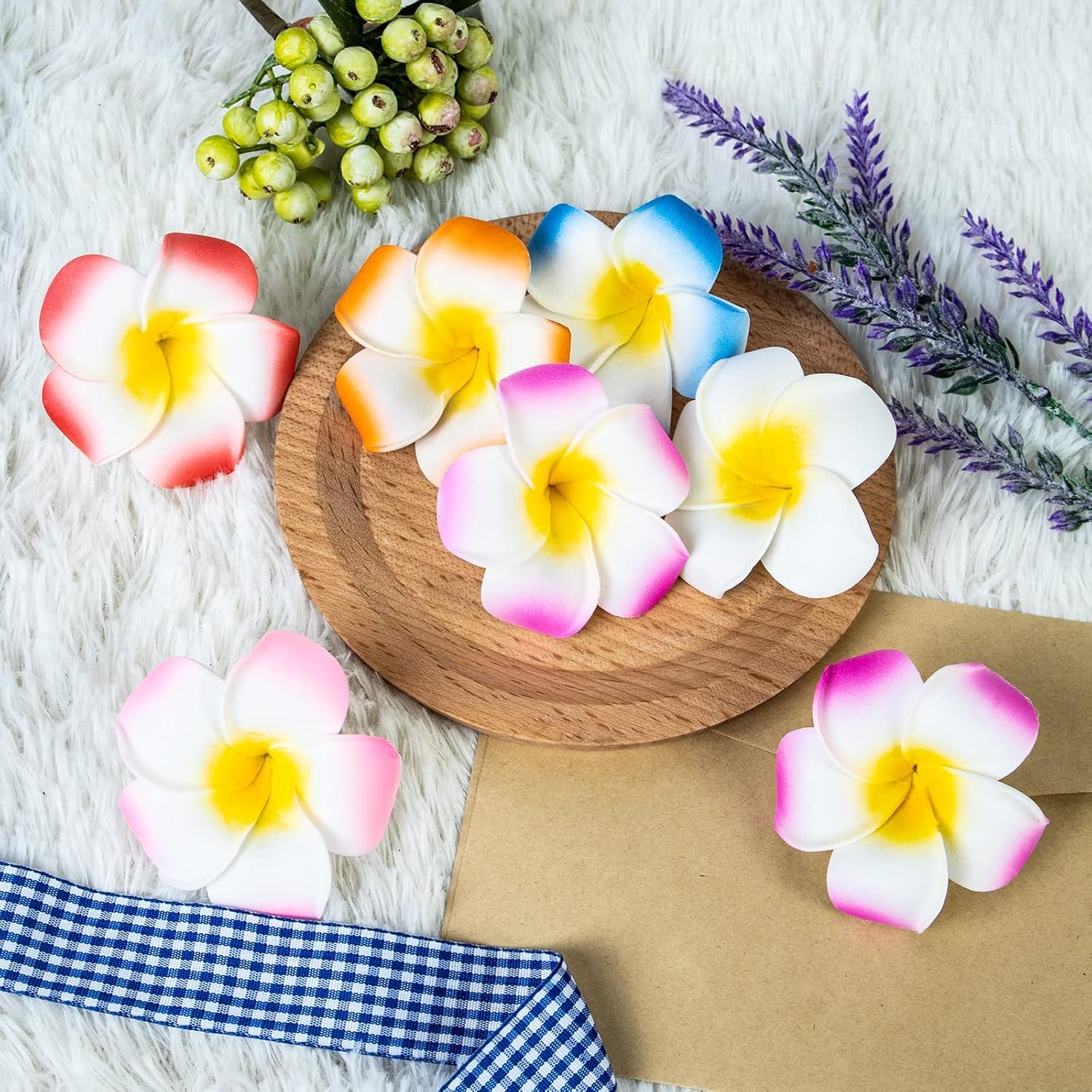 Hawaiian Flower Hair Clips for Women, Multi-Color Tropical Hair Accessories
