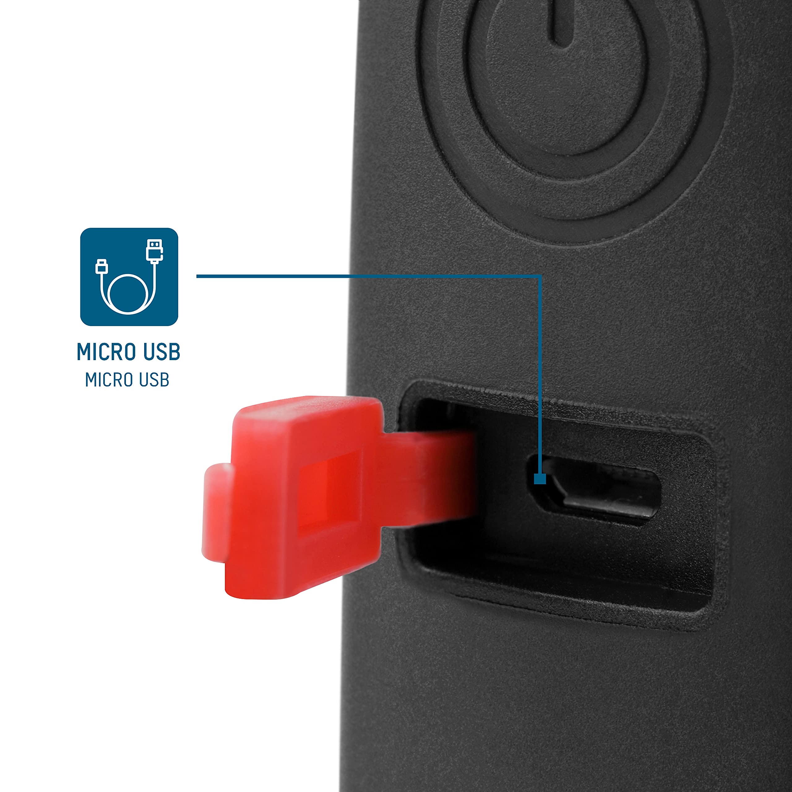 ANSMANN Lampe d'inspection IL500R (1 pce) – Lampe de travail rechargeable d'une puissance d'éclairage de 500 lumens – Lampe LED multifonction avec pied magnétique et crochet de suspension