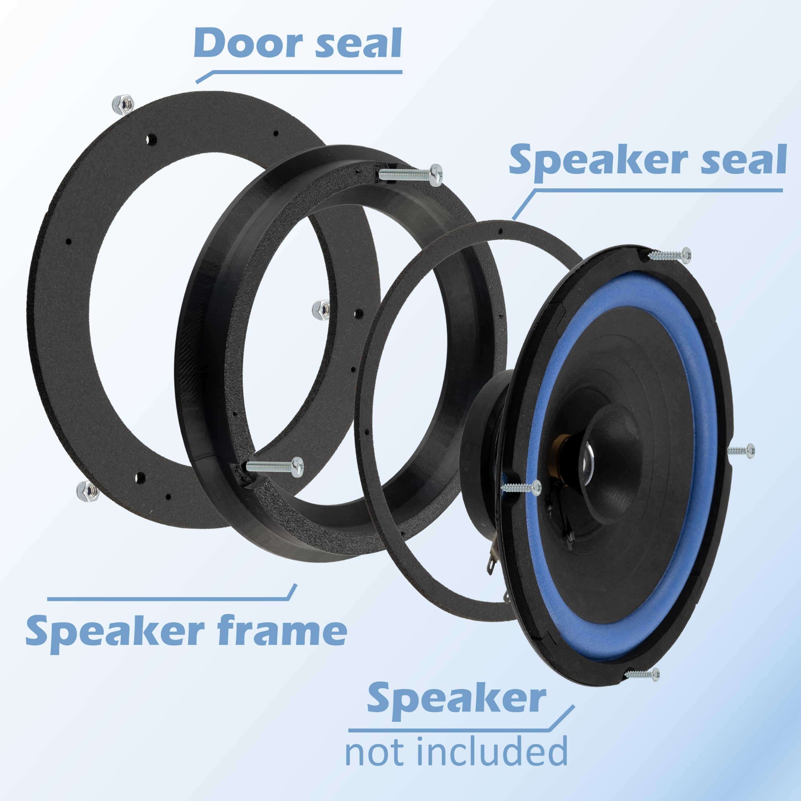 Aerzetix | Kit di 2 adattatori per altoparlanti Ø165 mm | compatibile con Suzuki Swift III(MZ/EZ), IV(FZ/NZ), V(AZ), SX4 I(EY/GY), II/SX4 S-Cross(JY), Grand Vitara II(JT), Opel Agila B, Fiat Sedici