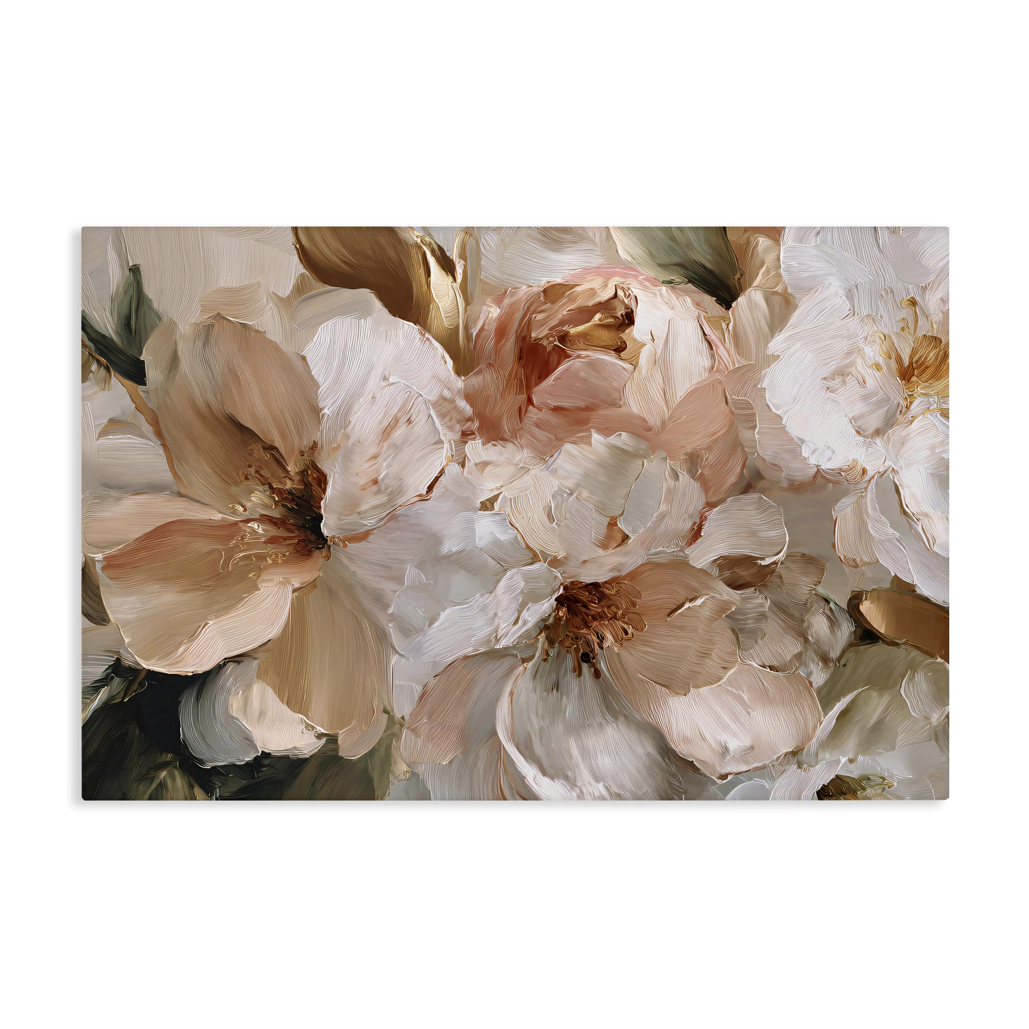 'Pink Brushstroke Petals'| Canvas Art