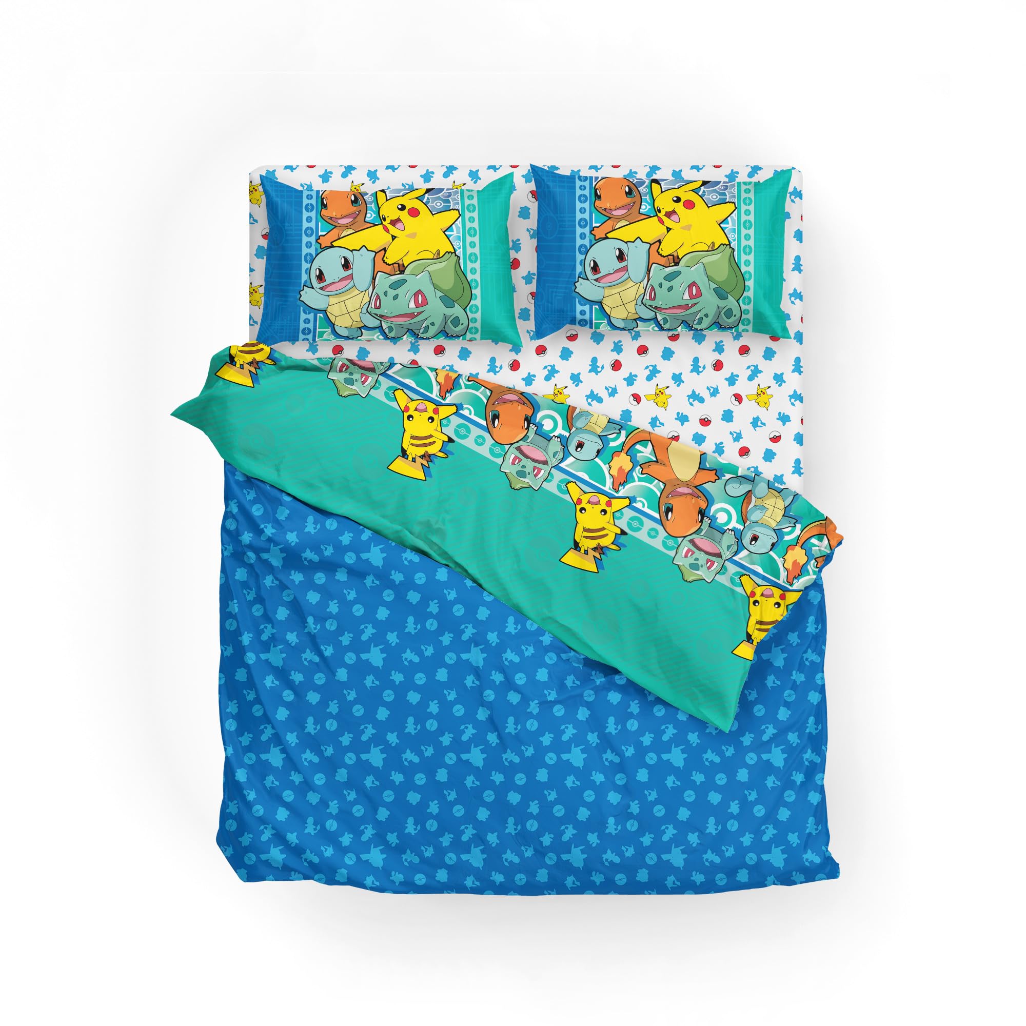 Northwest Parure de lit dans Un Sac, Polyester, Premier départ Pokémon, lit Double