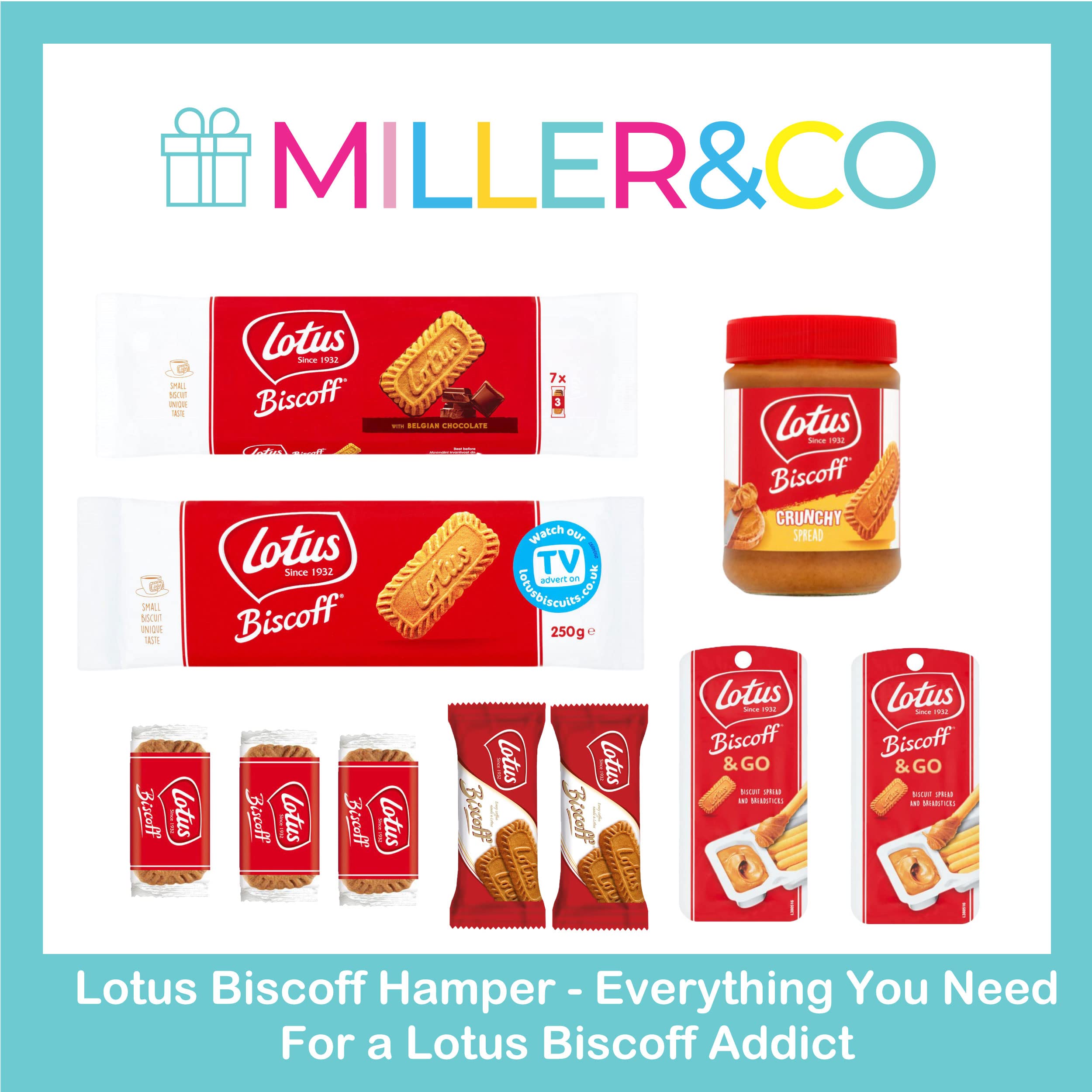 Original Lotus Biscoff Biscuit Spread Hamper Sharer Snack Pack Box & ToGo Gift Set Kit