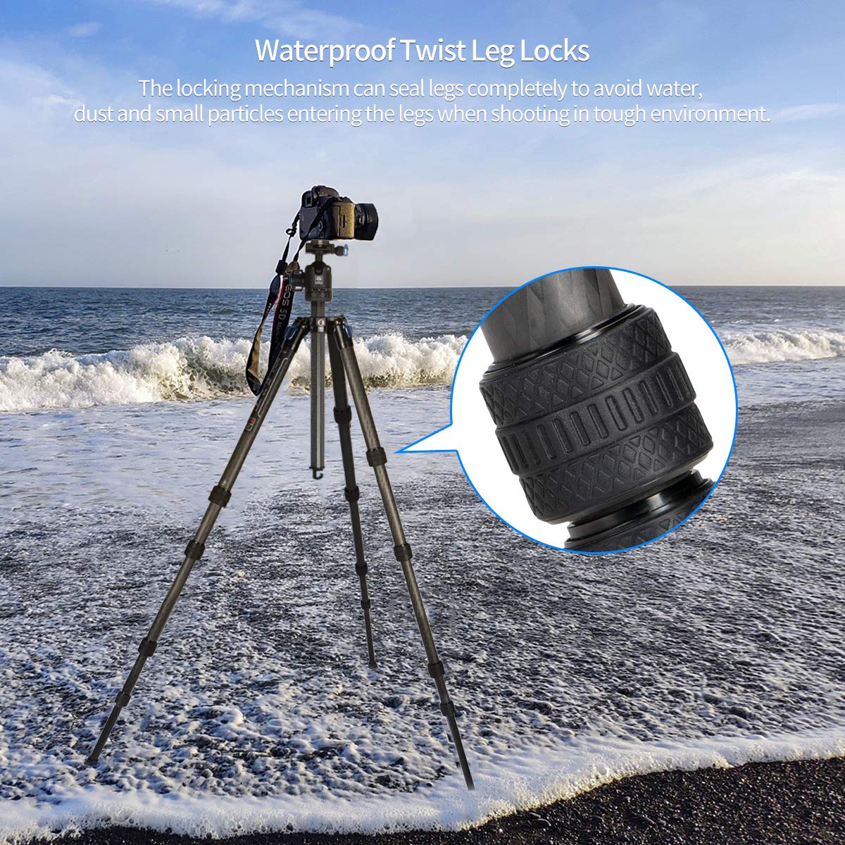 Amazon.com : SIRUI ST-125 Waterproof Carbon Tripod with