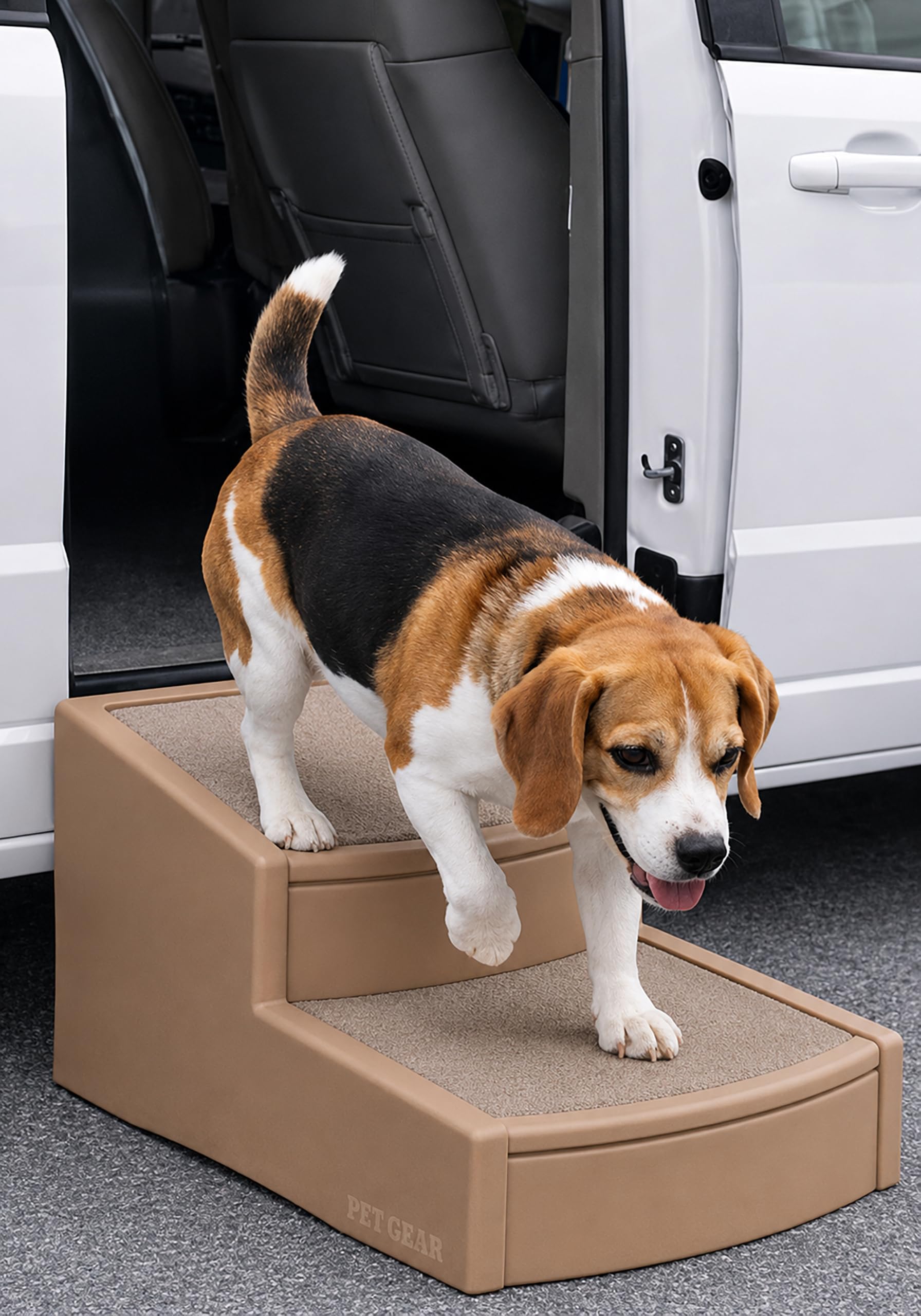 Pet Gear Easy Step II Extra Wide Pet Stairs, Toffee