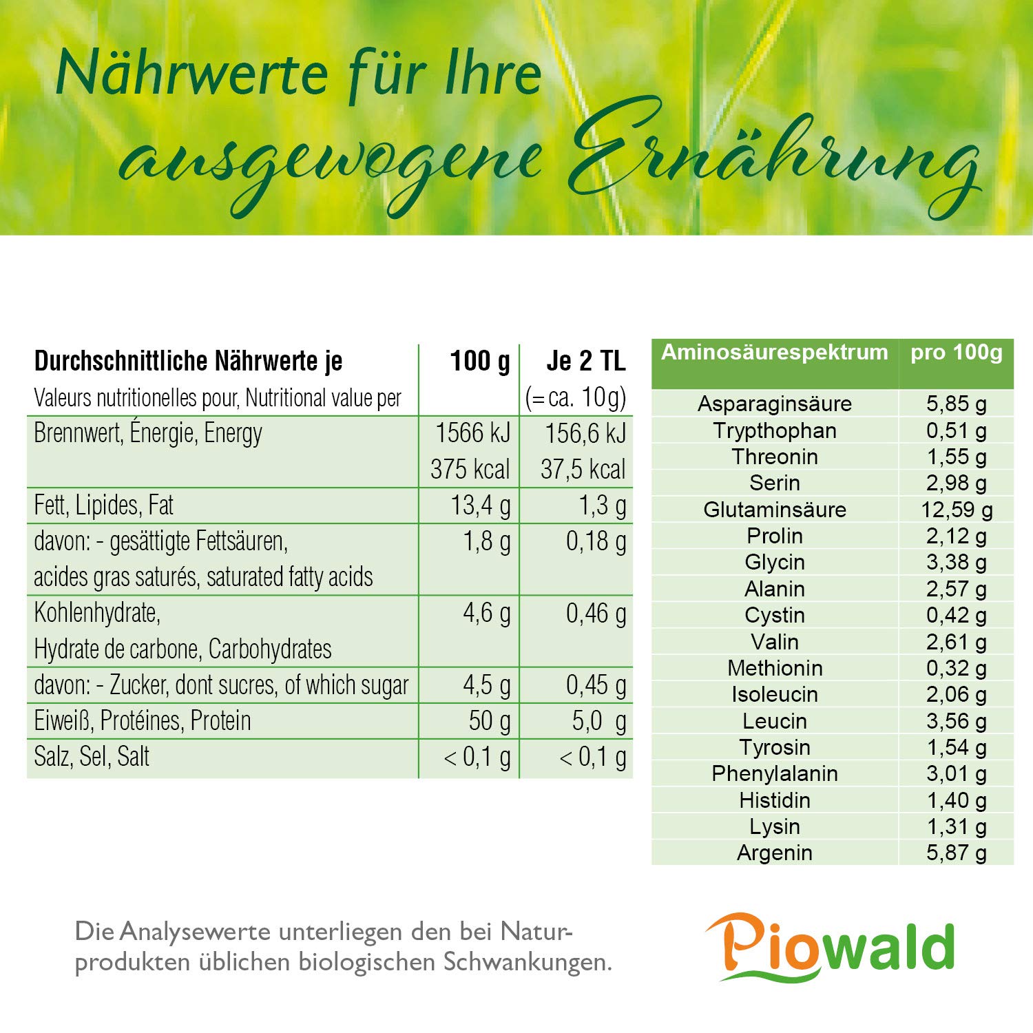 BIO Mandelprotein 50% - 1 kg Vorratspack