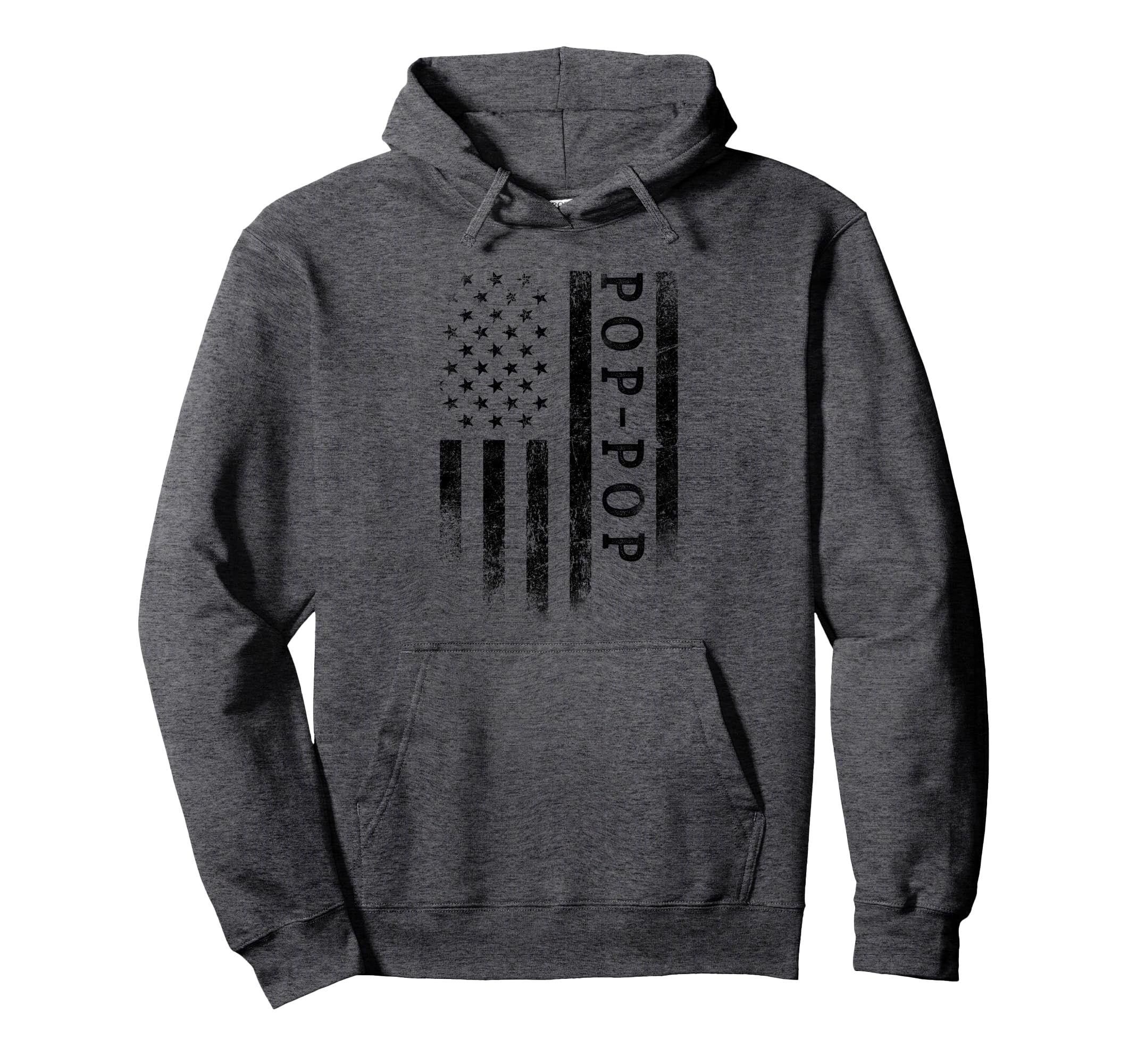 Pop-Pop Patriotic American USA Flag Father's Day PopPop Pullover Hoodie