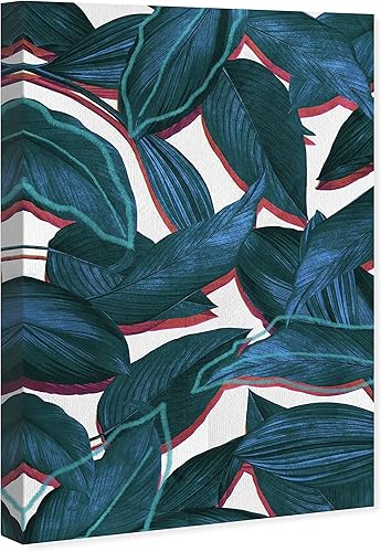 Miniatura 2 de Wynwood Studio Lienzo artístico floral y botánico - Las Hojas, arte de pared para sala de estar, dormitorio y baño, 16 x 24 pulgadas, decoración del
