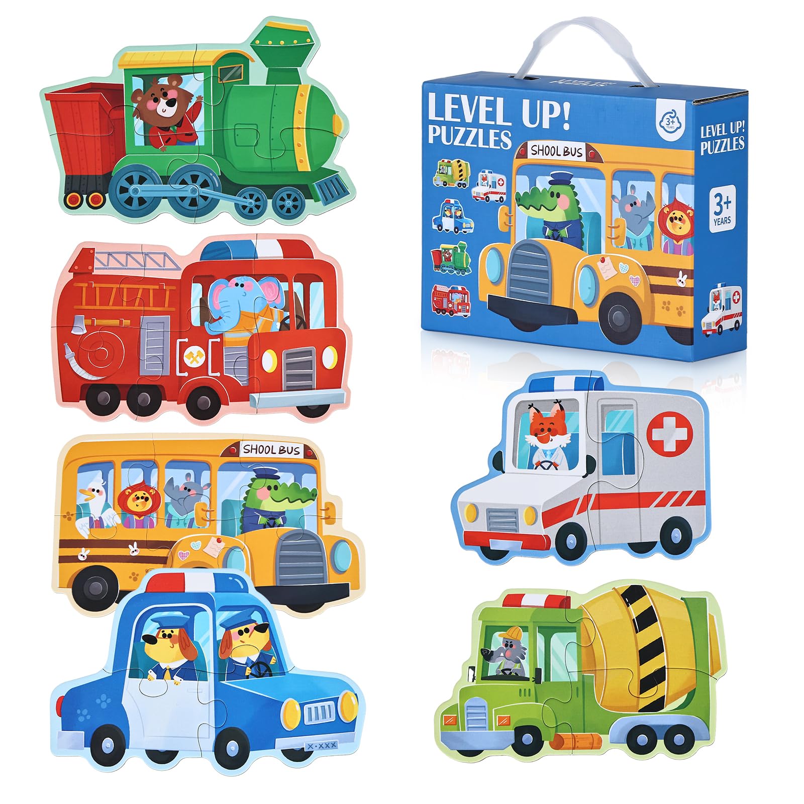 BBLIKE Bambini Montessori Puzzle Giocattoli - Puzzle per Bambini Confezione da 6 Puzzle Jigsaw Puzzle Bambino Giocattoli per 3 4 5 anni Montessori Regali educativi (Trasporto)
