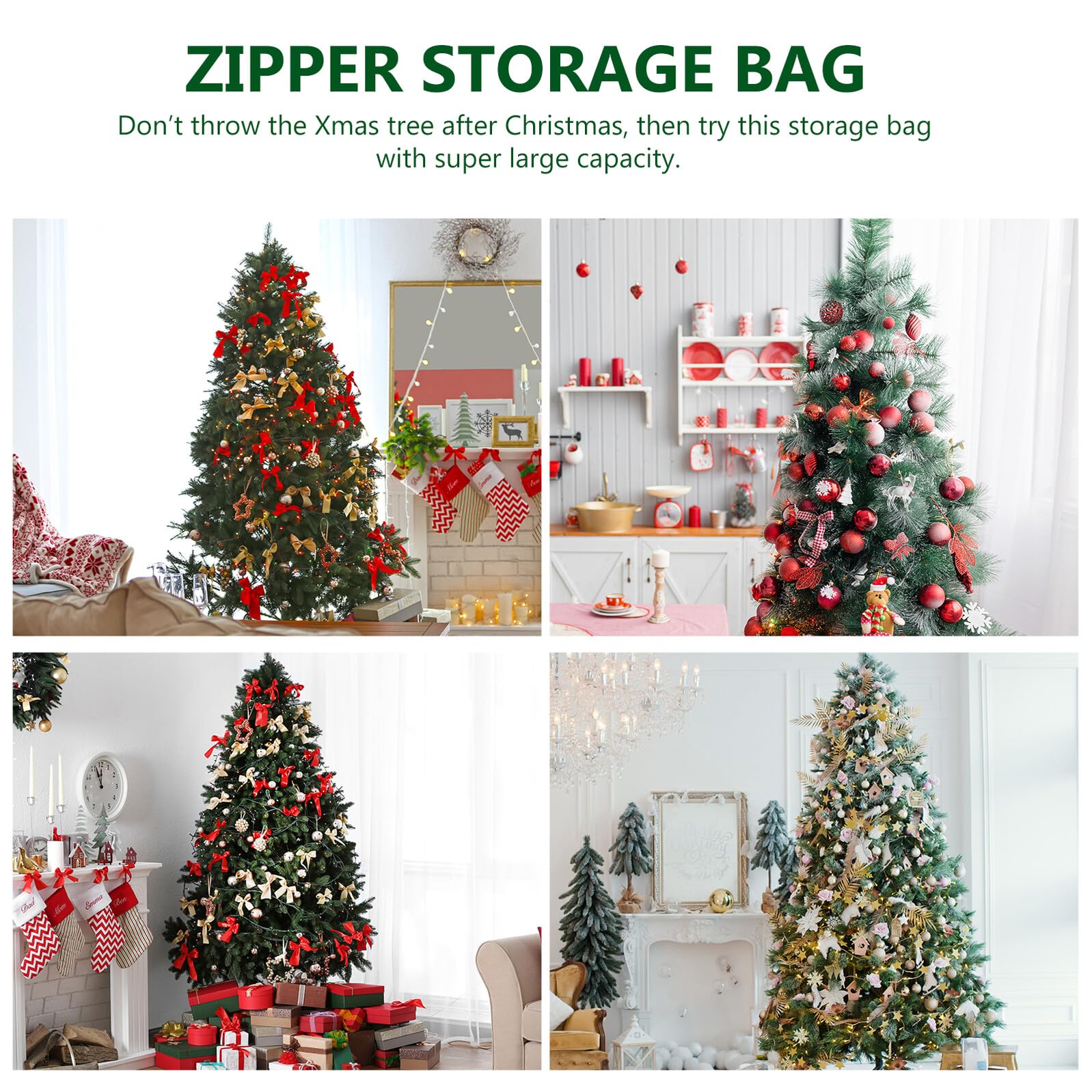 SOIMISS 1pezzi Borsa per Albero di Natale Contenitore Portatile Borsa di Stoccaggio per Mobili Organizer per Casa Pieghevole e Salvaspazio